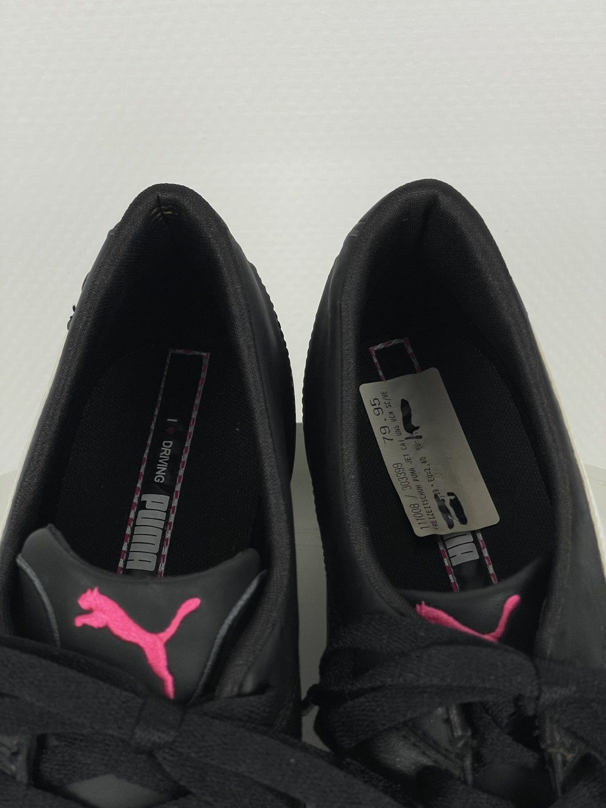 Ferrari × Puma Deatstock Rare Y2K Jet Speed Cat Leather Black Laces Low Moto Sneakers Shoes Size US 8.5 / IT 38.5 - 15 Thumbnail