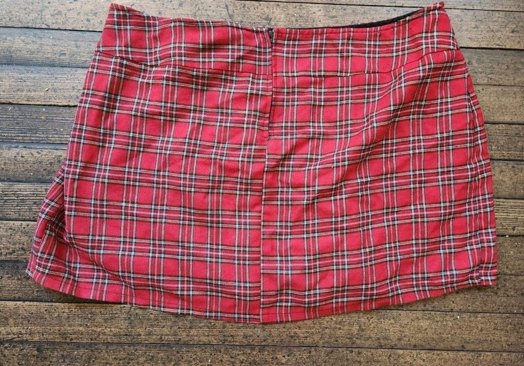 Lip Service Vintage Lip Service Gothic Plaid Miniskirt Size 42" / US 20 - 7 Thumbnail