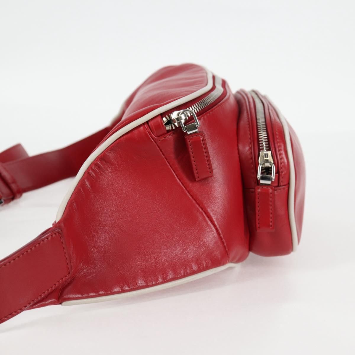 Prada PRADA Body Bag Leather Silver Red Size ONE SIZE - 3 Thumbnail