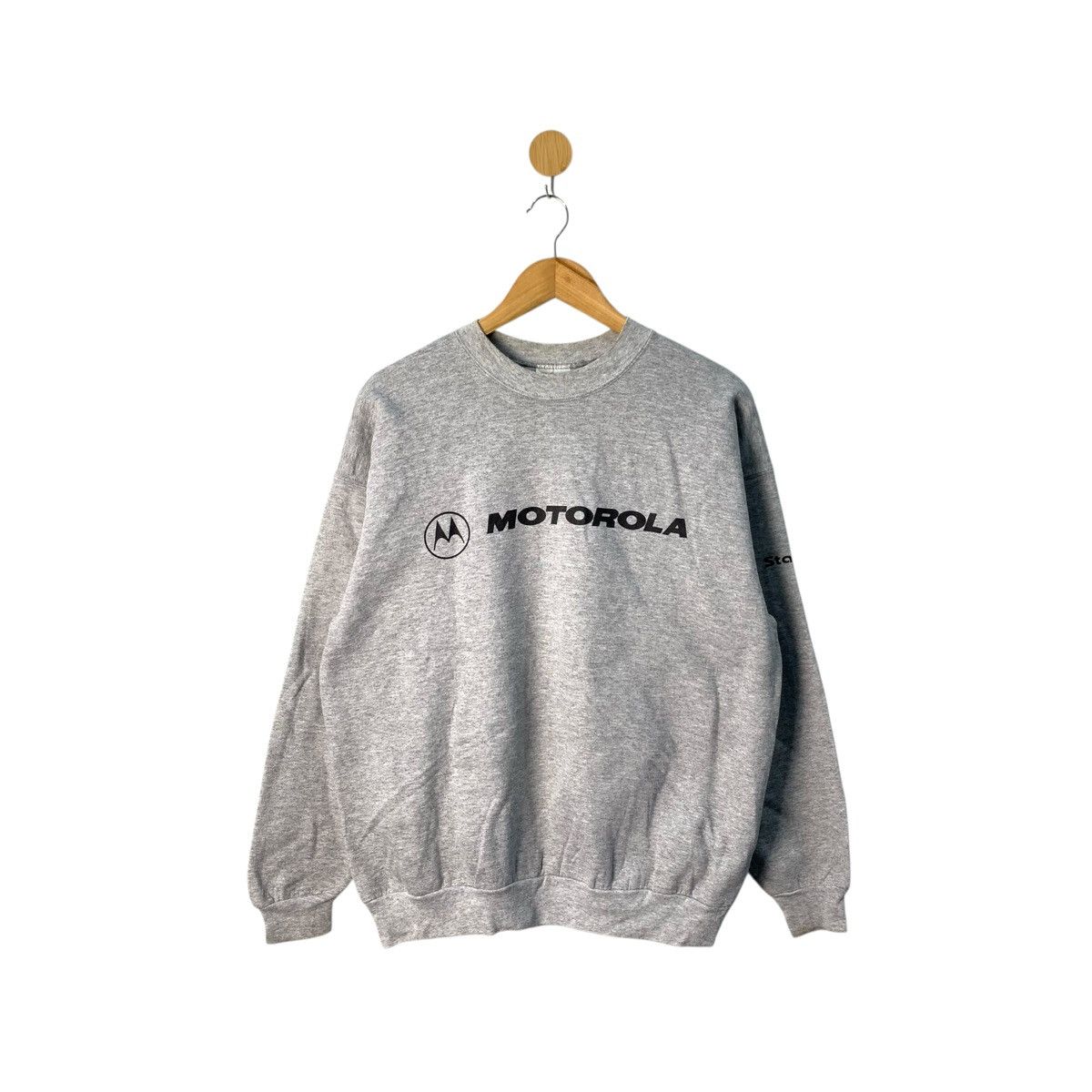 Motorola Motorola Sweatshirt Grey Colour 90s Perfectly Vintage Size L Size US L / EU 52-54 / 3 - 1 Thumbnail