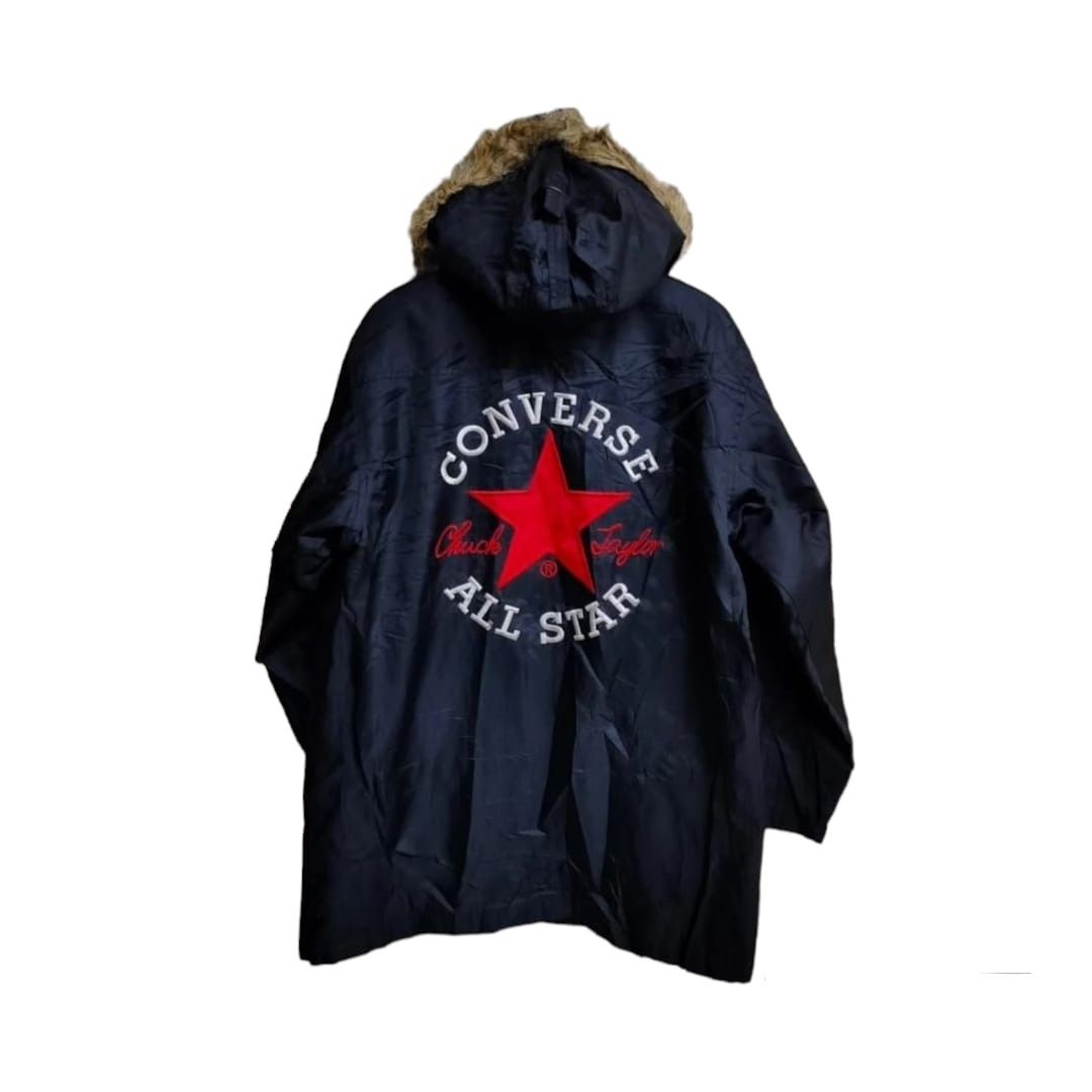 Converse Vintage Converse Big Logo Hoodie Fur Jacket Size US M / EU 48-50 / 2 - 1 Thumbnail