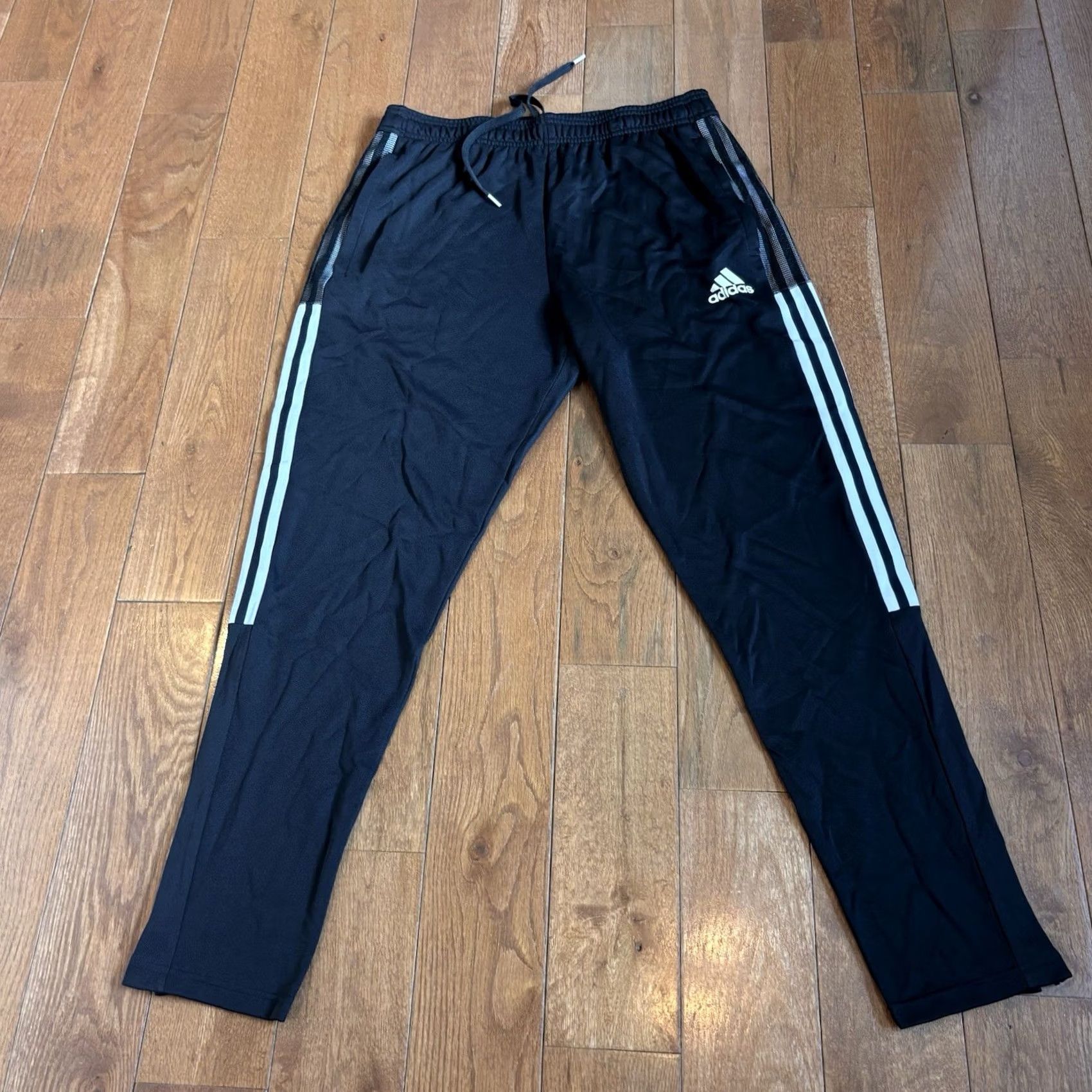 Adidas Adidas PrimeGreen AeroReady Track Pants L 30" Black White Mens Size US 33 - 4 Thumbnail
