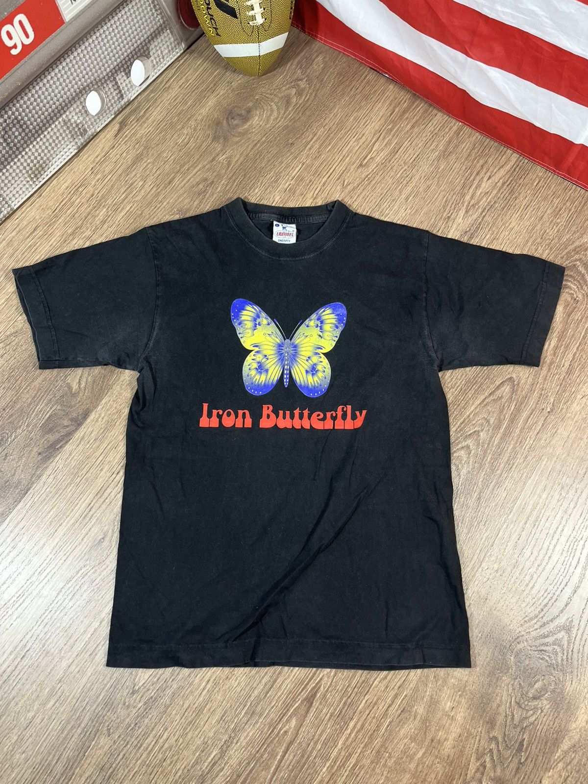 Band Tees × Vintage Vintage 90s Iron Butterfly Rock Band Faded T Shirt Size US L / EU 52-54 / 3 - 1 Thumbnail