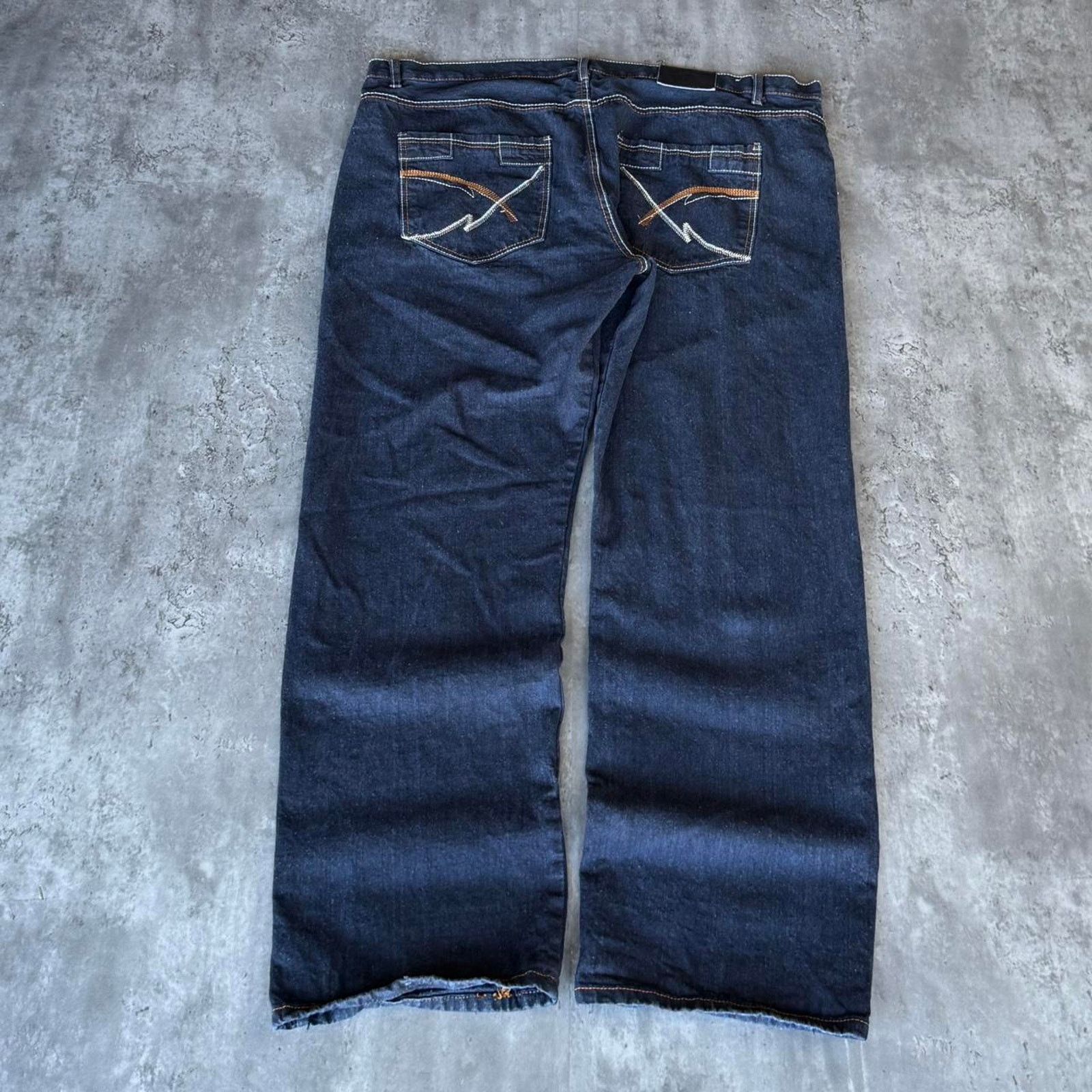 JNCO × Japanese Brand × Southpole Vintage Y2K Southpole Style Embroidered Baggy Denim Jeans Size US 44 / EU 60 - 1 Thumbnail