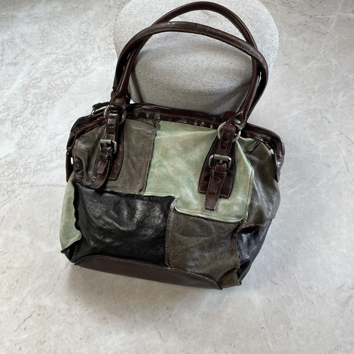 Japanese Brand × Other A.S.98 Airstep Patchwork Multicolor Leather Bag Size ONE SIZE - 4 Thumbnail