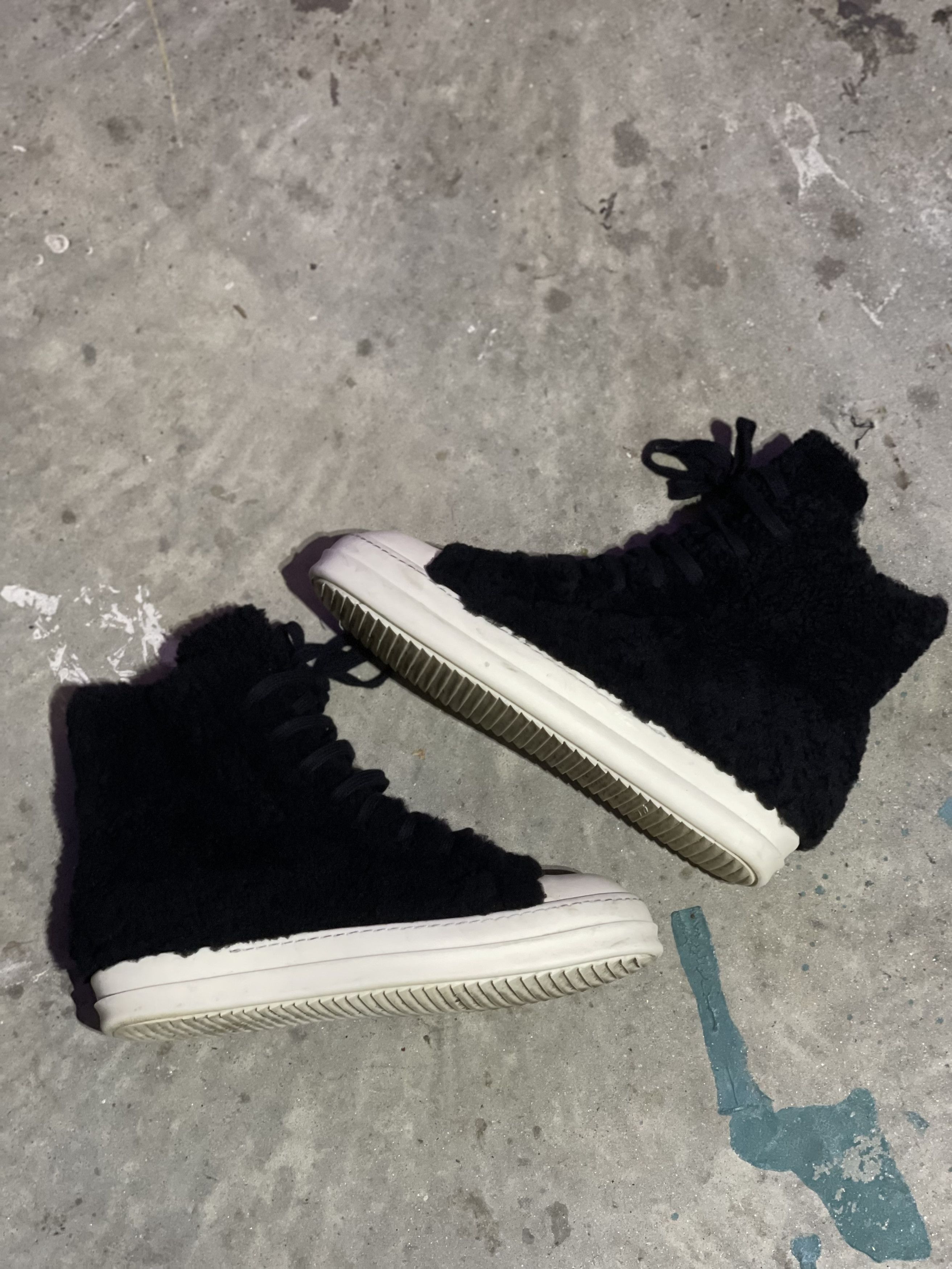 Rick Owens Rick Owen Mainline "Scarpe Shearling" Ramones Size US 11.5 / EU 44-45 - 2 Thumbnail