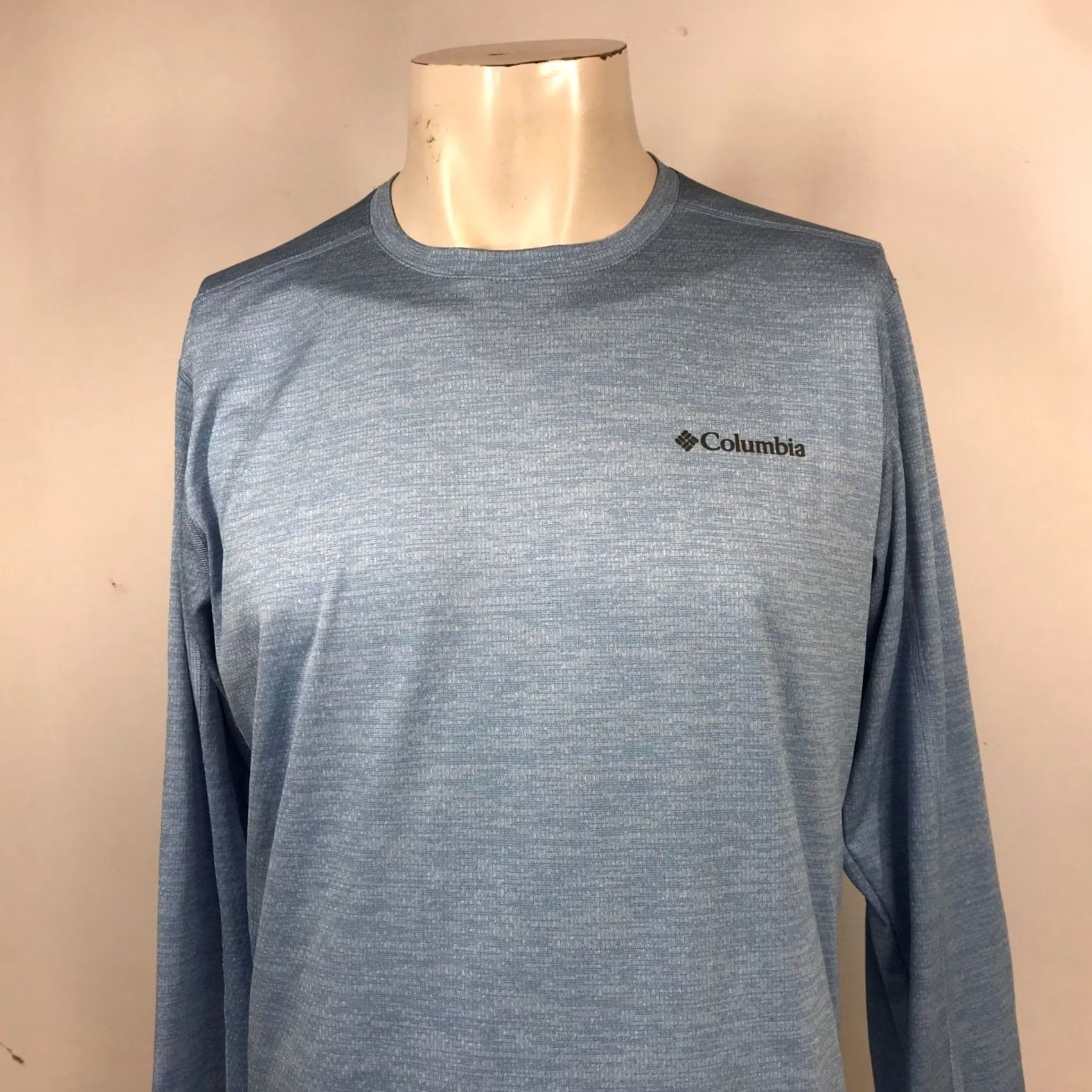 Vintage COLUMBIA Men M Blue Long Sleeve Crew Neck Polyester Tee Size US M / EU 48-50 / 2 - 2 Thumbnail