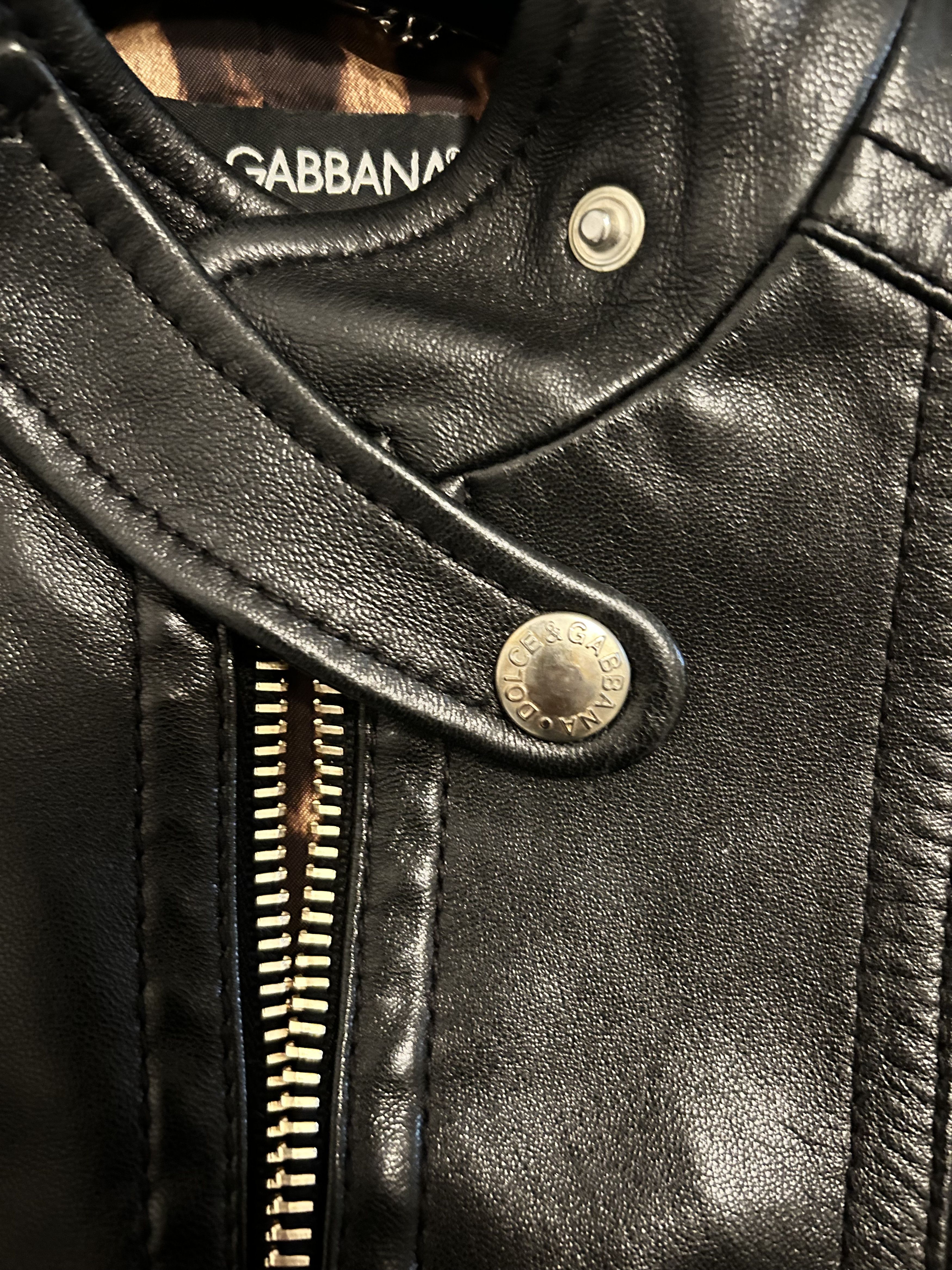 Dolce & Gabbana Leather Jacket Size XS / US 0-2 / IT 36-38 - 3 Thumbnail