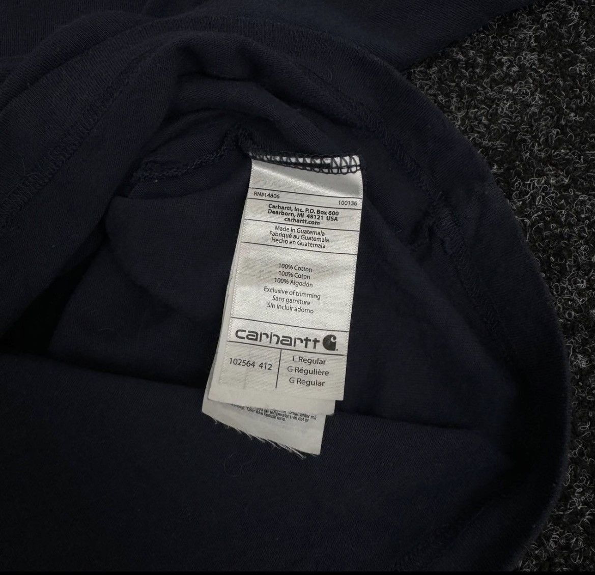 Carhartt Carhartt big logo long sleeve navy blue big logo skater Size US L / EU 52-54 / 3 - 5 Thumbnail