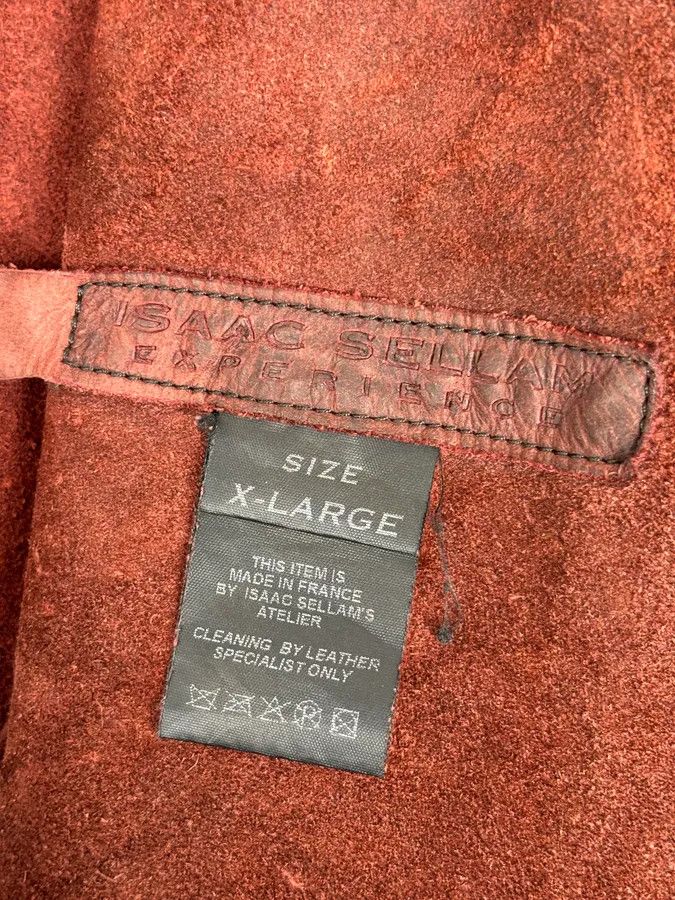 Isaac Sellam Experience Isaac Sellam Bordeaux Leather Back-Zip Avant-Garde Jacket Size US L / EU 52-54 / 3 - 13 Thumbnail