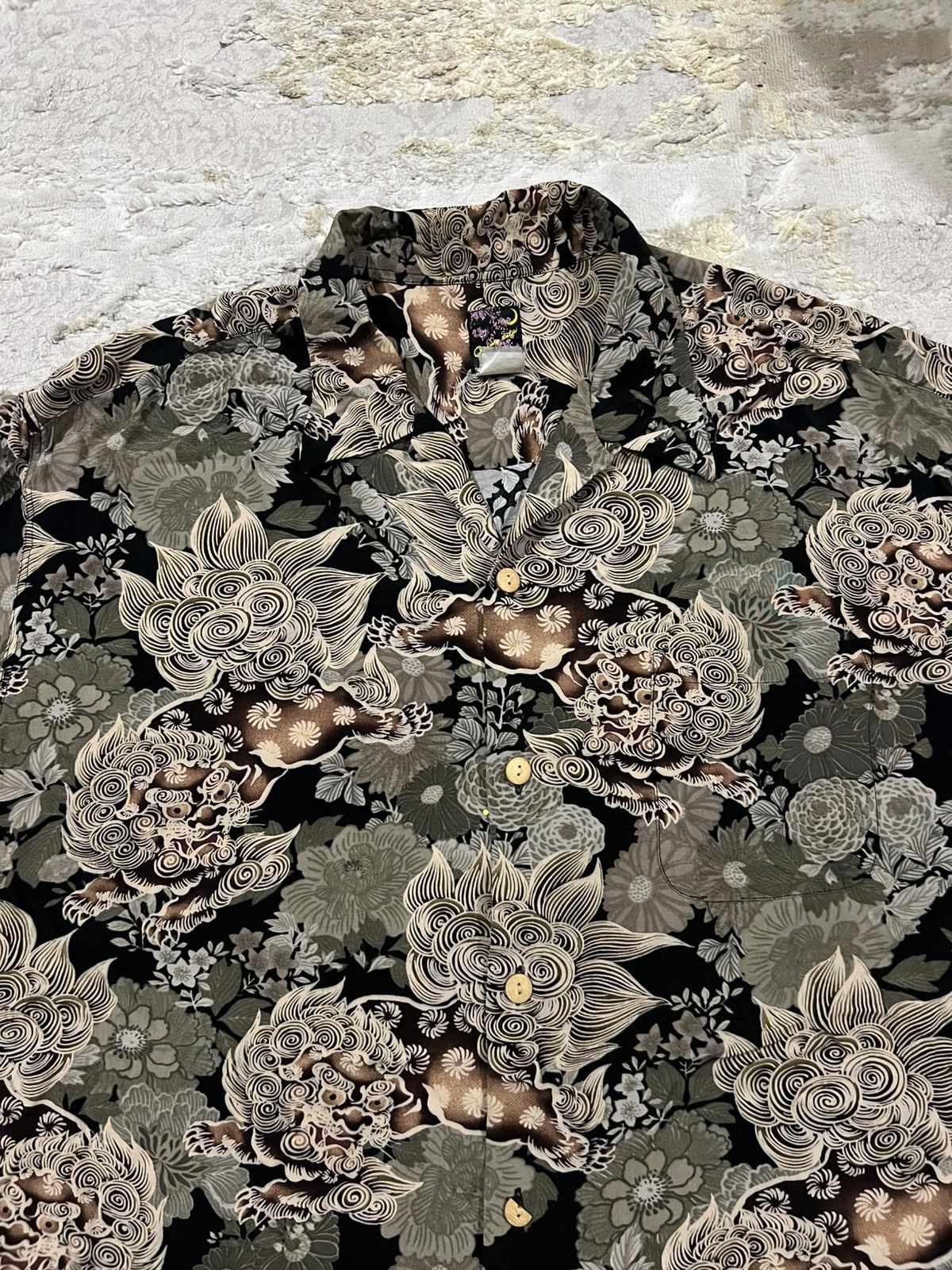 Sun Surf Vintage Japanese Dragon Mash Pocket Rayon Hawaiian Shirt Big Size US XXL / EU 58 / 5 - 1 Thumbnail