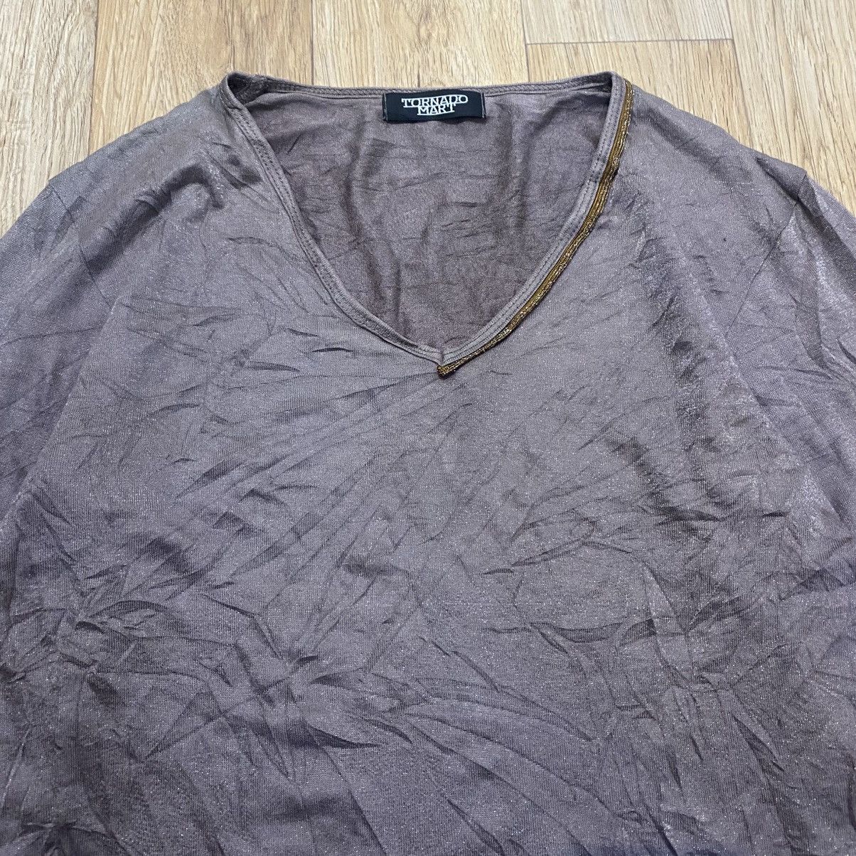 Tornado Mart 2000s Tornado Mart - Vkei Style V Neck Streched LS Size S / US 4 / IT 40 - 3 Thumbnail