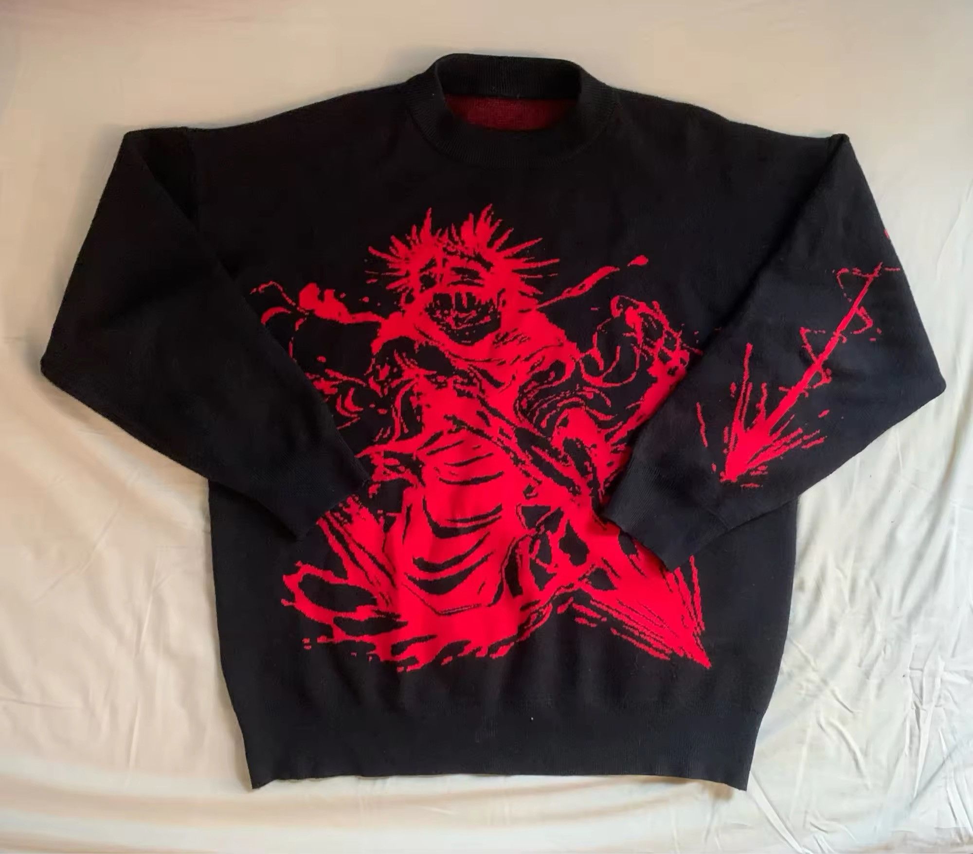 Japanese Brand × Vintage Harajuku Anime Graphic Print Knitted Sweater Size US M / EU 48-50 / 2 - 4 Thumbnail