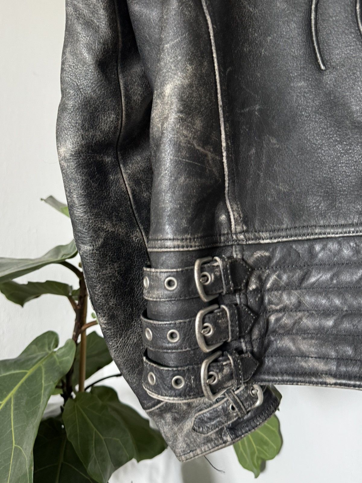 Other Vintage Spirit Motors Leather Jacket Distressed Biker Style Size US L / EU 52-54 / 3 - 6 Thumbnail