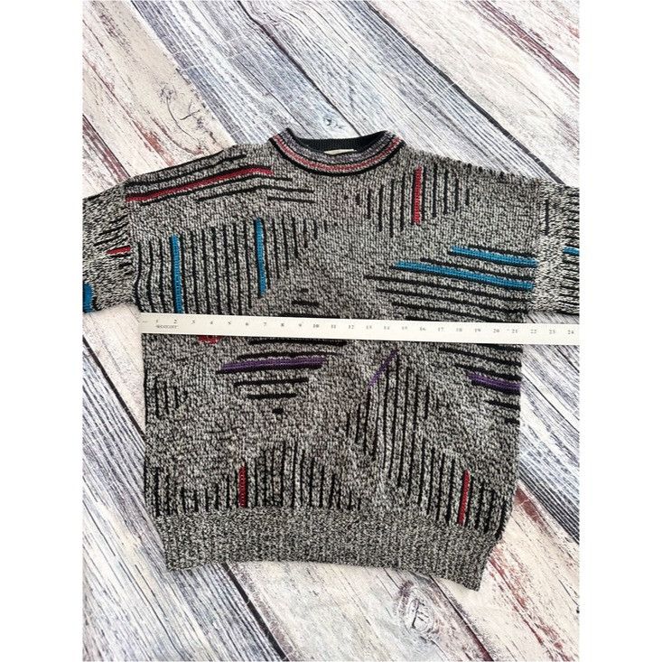 Vintage Vintage McGregor Men's Grey Patterned Knit Sweater Size US L / EU 52-54 / 3 - 6 Thumbnail