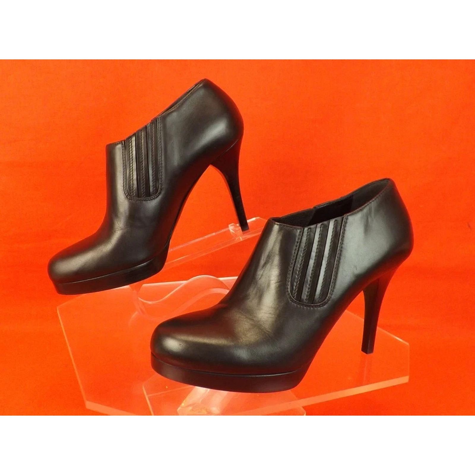 Balenciaga BALENCIAGA BLACK LEATHER PLATFORM HIGH HEEL PUMPS 41 ITALY Size US 11 / IT 41 - 7 Thumbnail