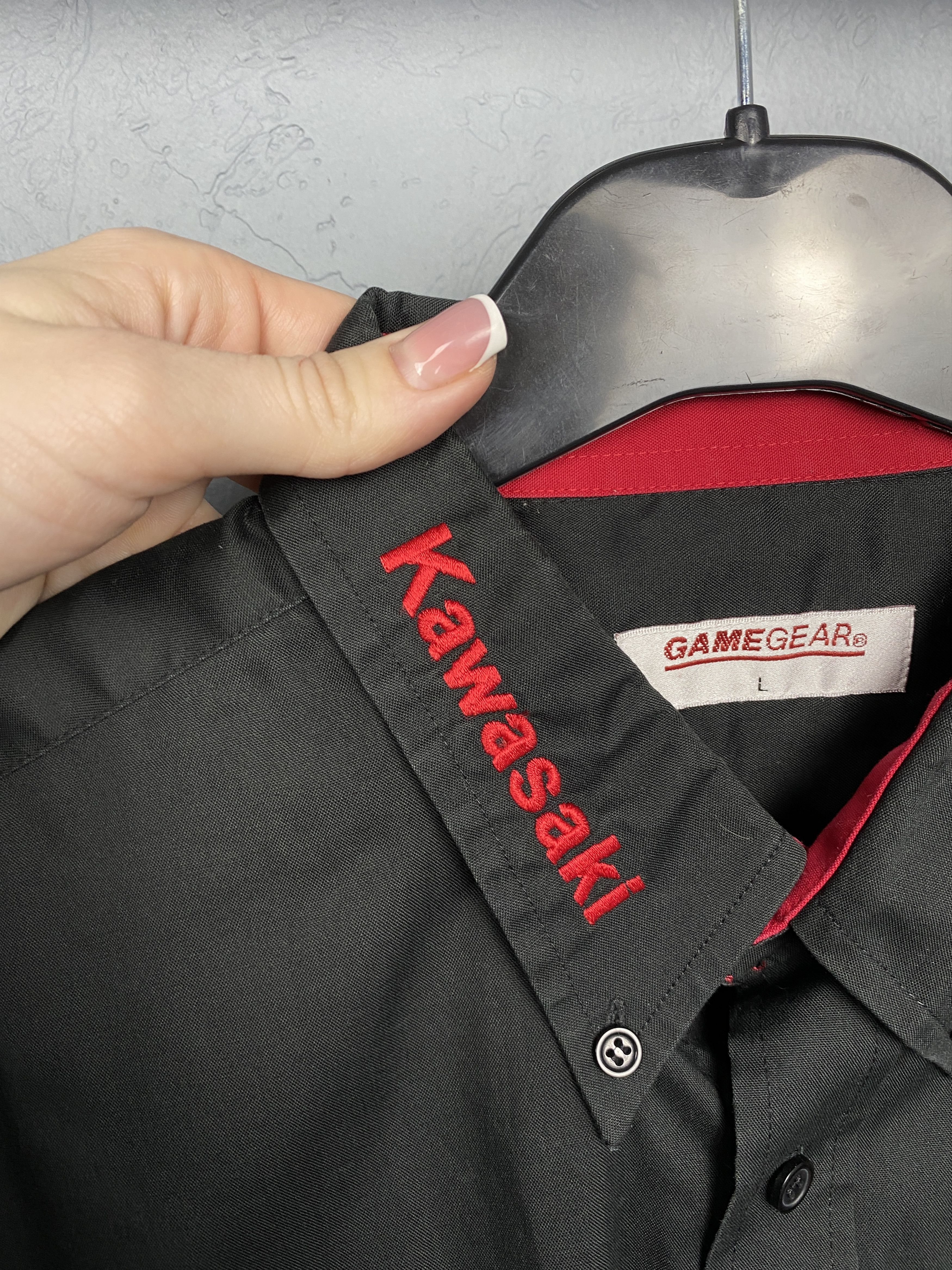 Japanese Brand Kawasaki Racing Team Vintage Mens Short Sleeve Shirt Size US L / EU 52-54 / 3 - 4 Thumbnail