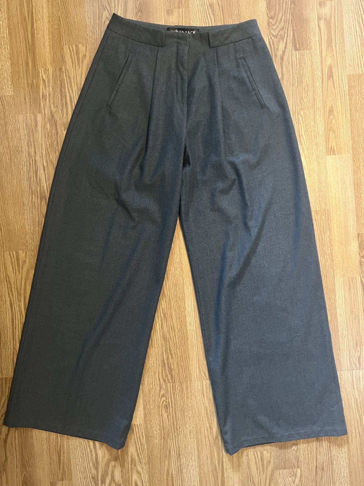 image of Our Legacy Pleated Suit Trousers in Grey, Men's (Size 30)