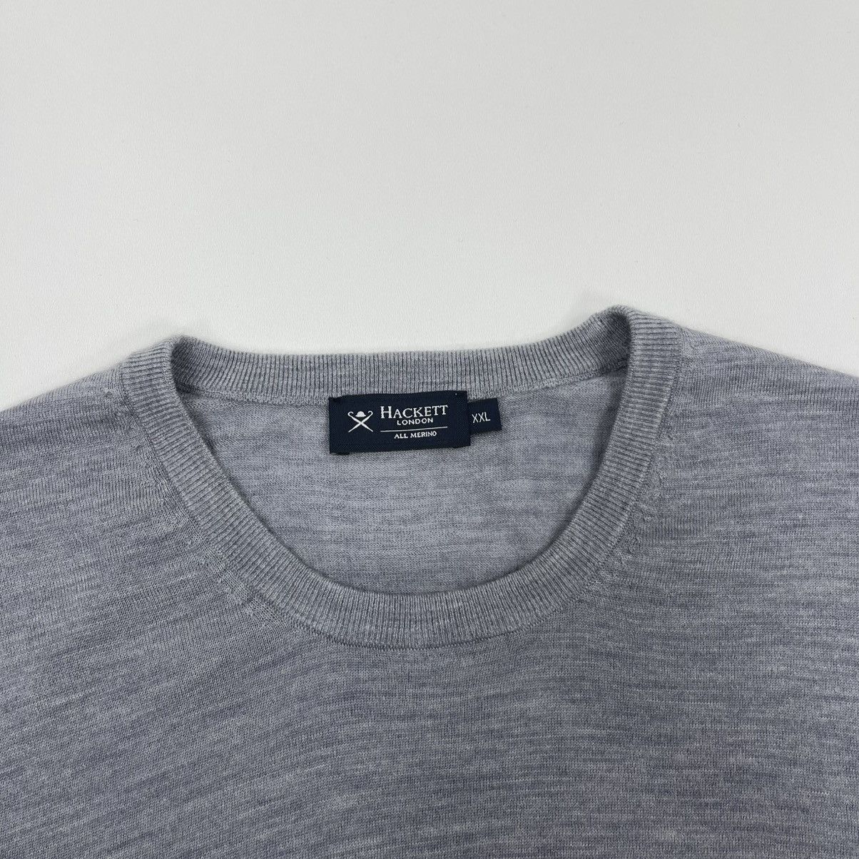 Hackett Hackett London Merino Wool Crew Jumper Grey Size US XXL / EU 58 / 5 - 8 Thumbnail