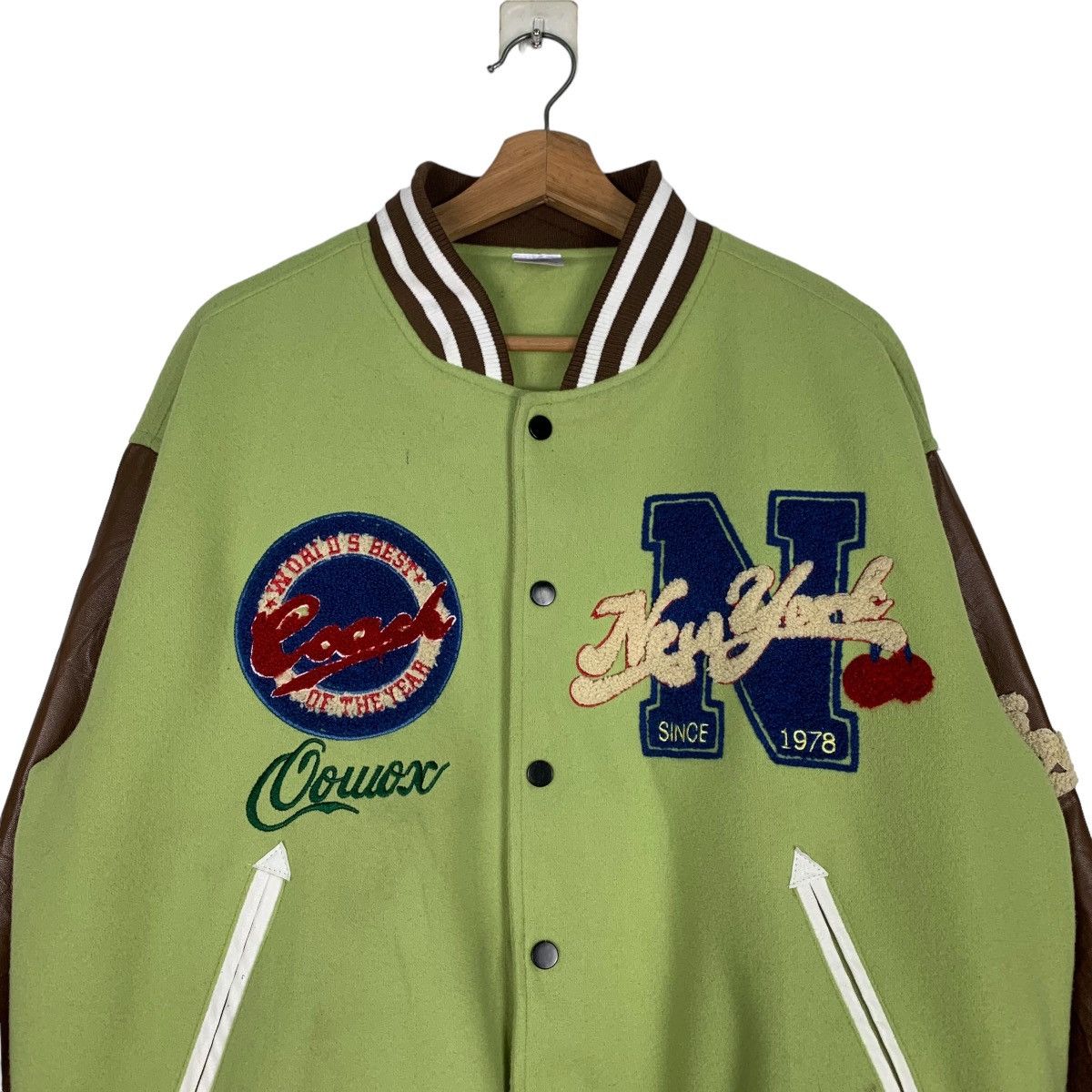 Japanese Brand DLEEPY TOWN Varsity Jacket #0684-C31 Size US L / EU 52-54 / 3 - 2 Thumbnail