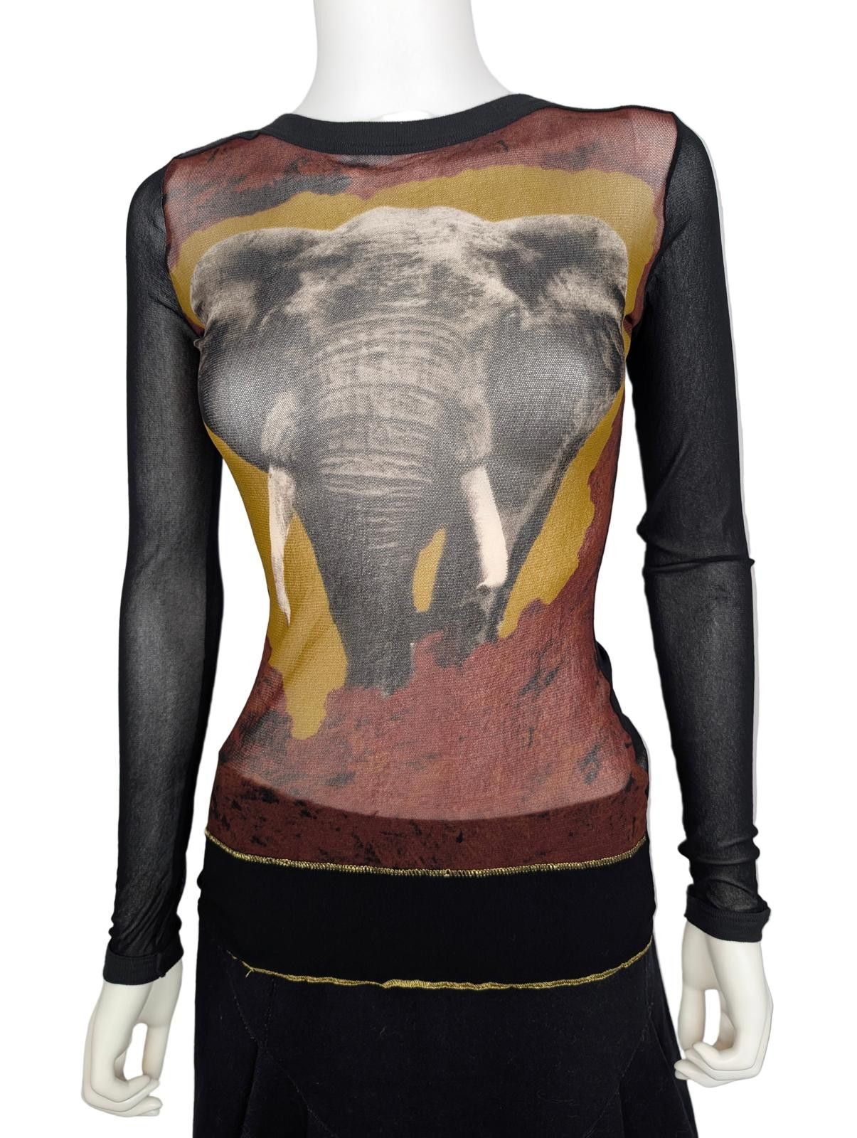 Jean Paul Gaultier Jean Paul Gaultier S/S 1996 Elephant Print Top Size S / US 4 / IT 40 - 1 Thumbnail
