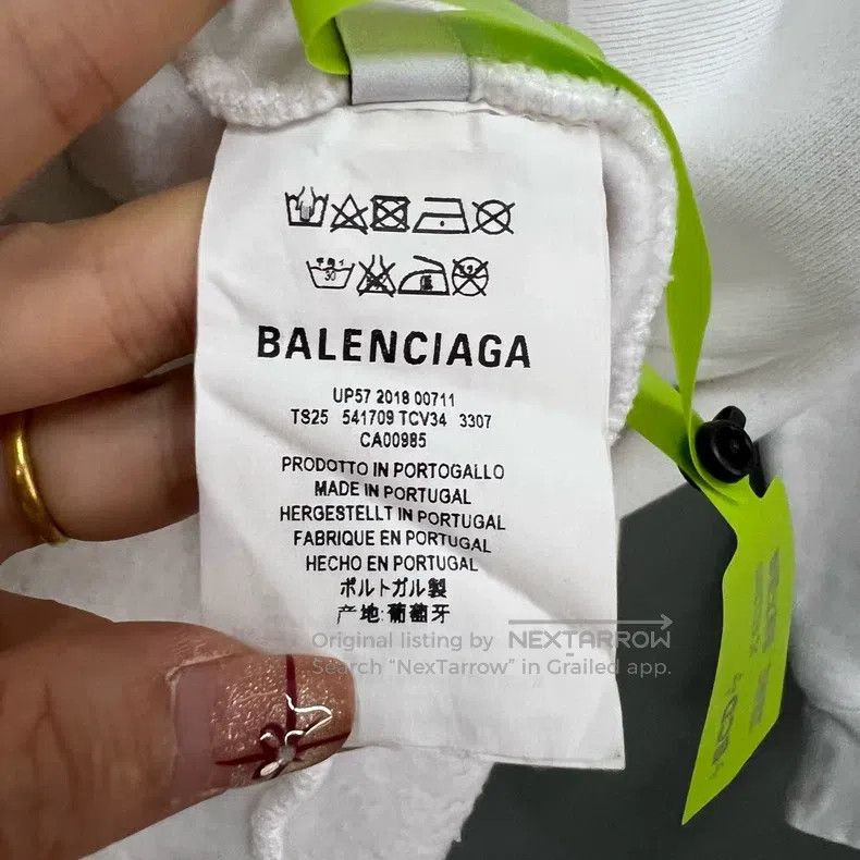 Balenciaga Balenciaga White wheat logo sweatshirt Size US S / EU 44-46 / 1 - 4 Thumbnail