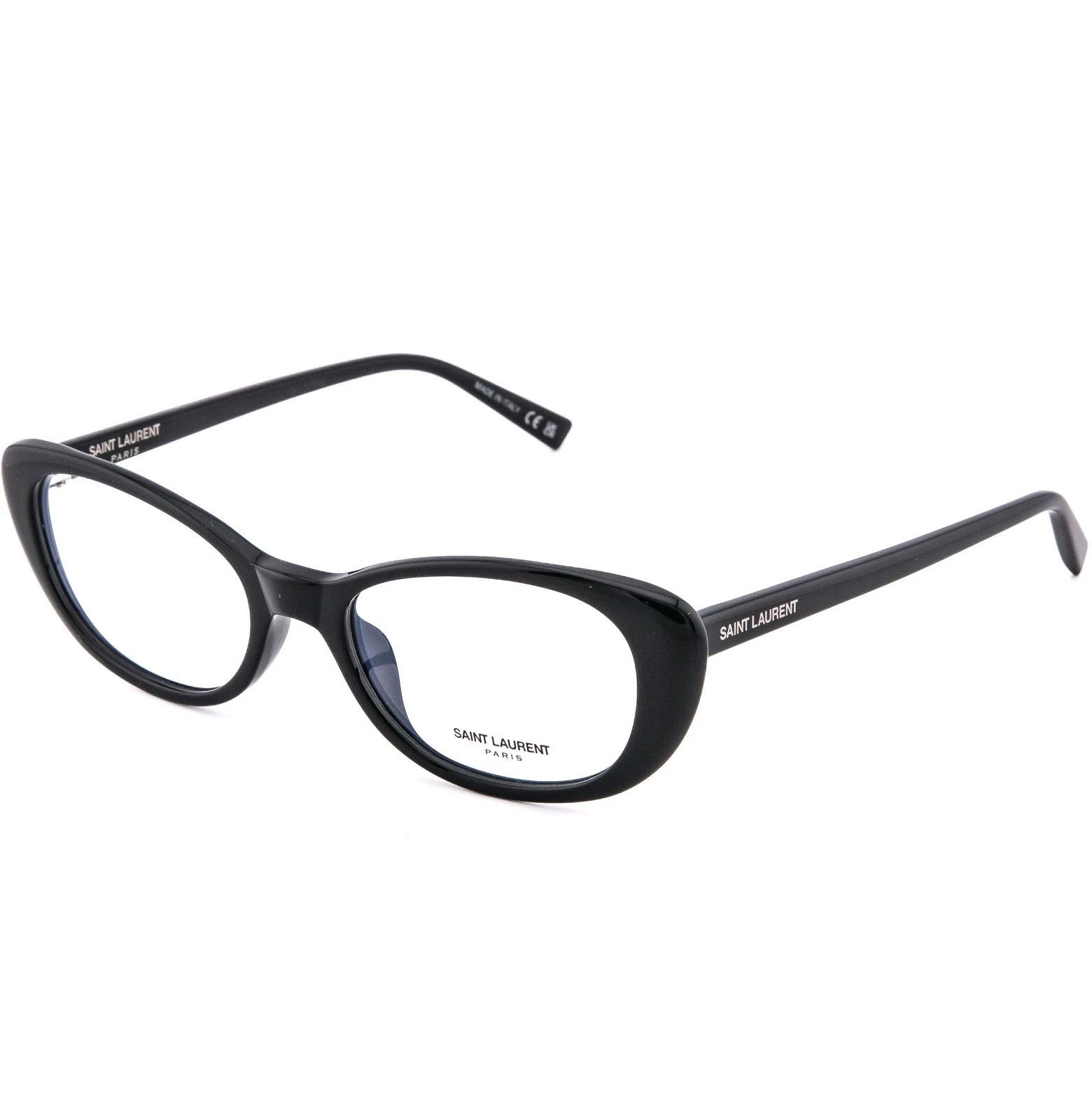 Saint Laurent Paris SAINT LAURENT 822 YSL SL822 OPT Black Oval Eyeglasses 001 Size ONE SIZE - 3 Thumbnail