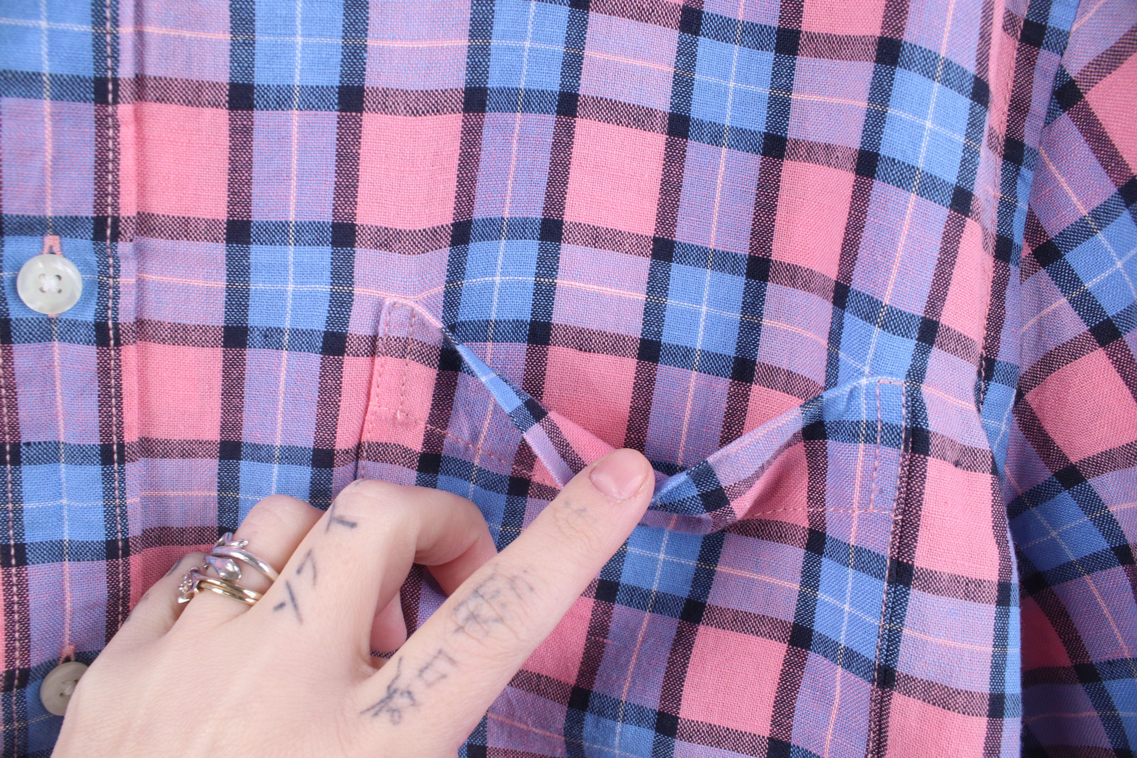 Gap Deadstock Vintage Y2K Gap Collared Button Shirt Pink Plaid Size US XL / EU 56 / 4 - 8 Thumbnail
