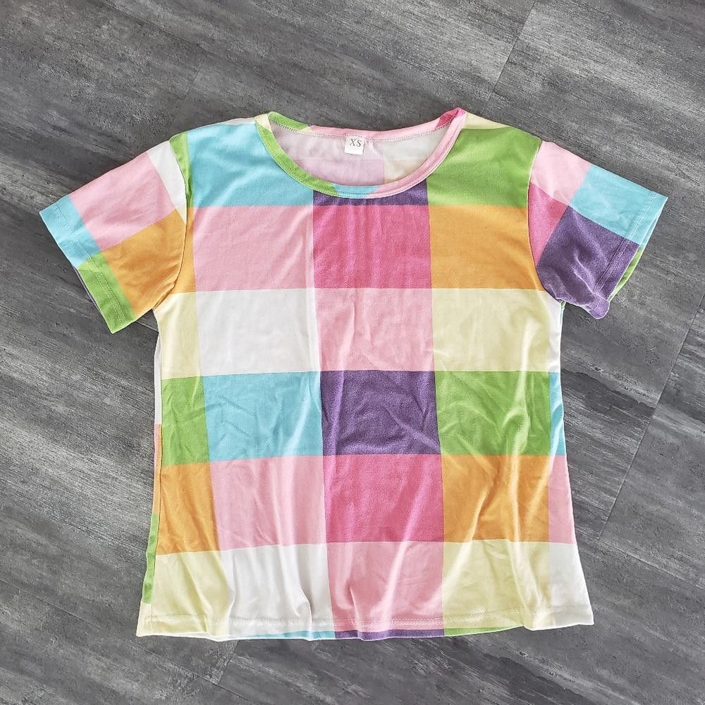 Shein Multicolored Colorblock SHEIN Lounge Short Sleeve Size 26" / US 2 / IT 38 - 1 Thumbnail