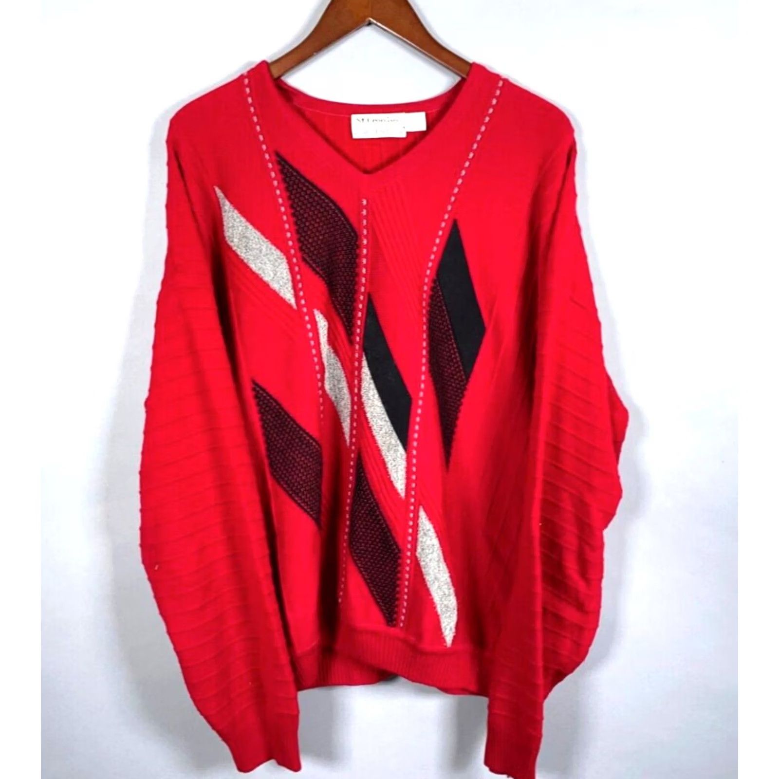Vintage VINTAGE St. Croix Sweater Mens 2XL Red Diamond Pattern V-Neck Knit Pullover Size US XXL / EU 58 / 5 - 2 Thumbnail