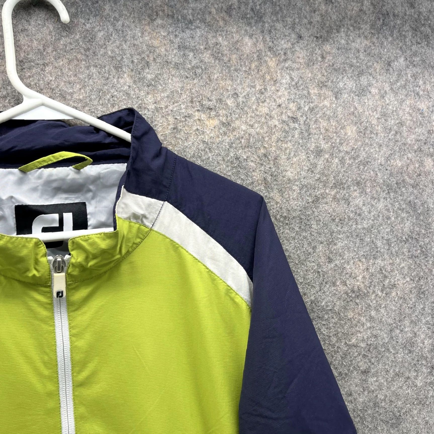 Footjoy VINTAGE FootJoy Jacket Men XL Blue Green 1/2 Zip Windbreaker Nylon Polyester Golf Regular Insulation Logo Size US XL / EU 56 / 4 - 4 Thumbnail