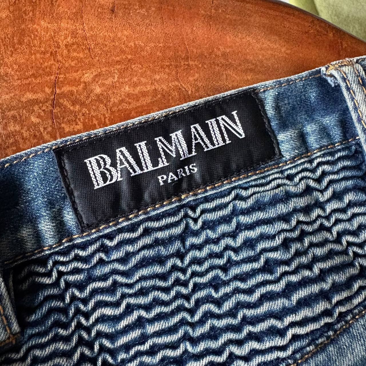 Balmain Balmain Biker Blue Washed Jeans Pants Size US 31 - 15 Thumbnail