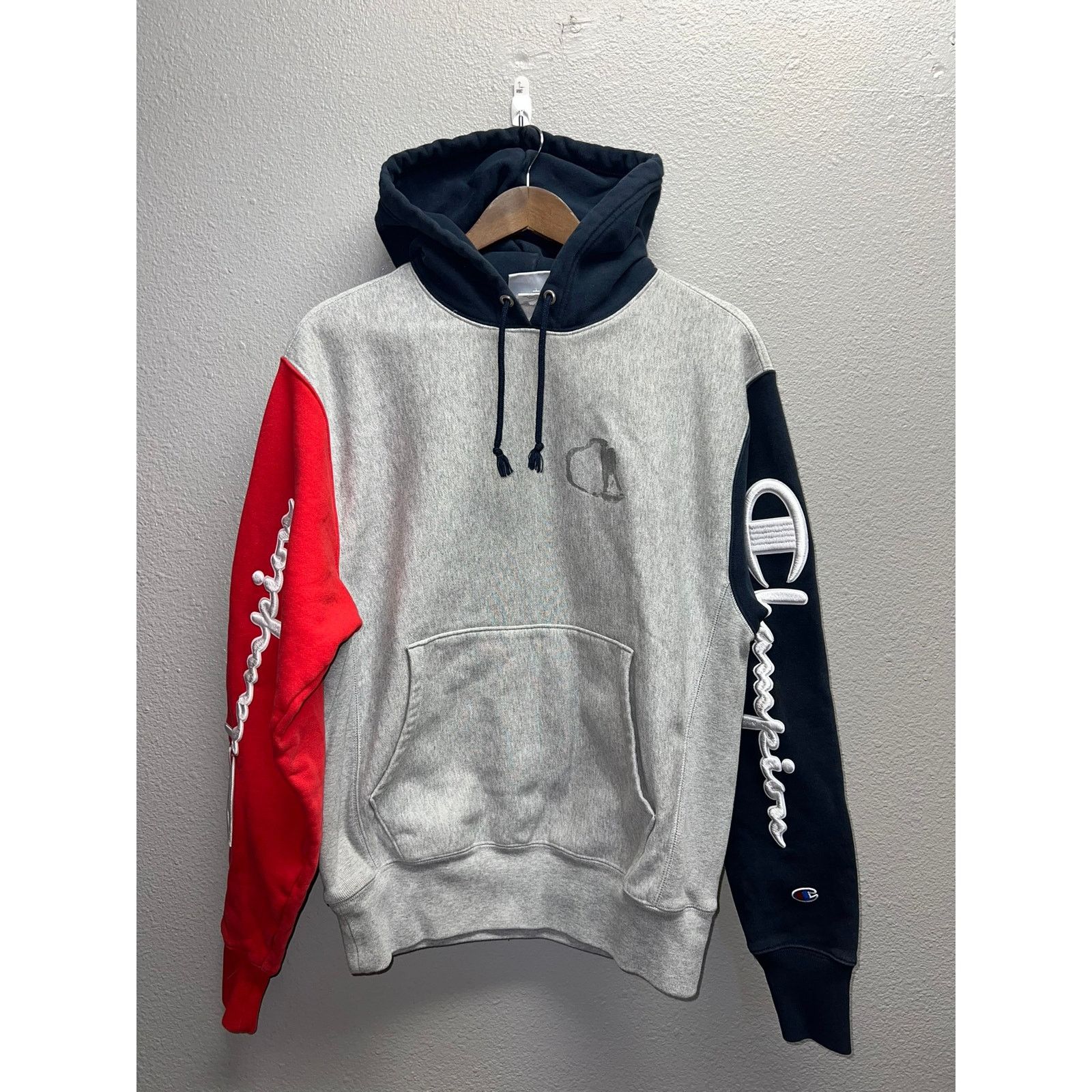 Vintage Champion Reverse Weave Hoodie Gray Blue Missing Logo M Size US M / EU 48-50 / 2 - 1 Thumbnail