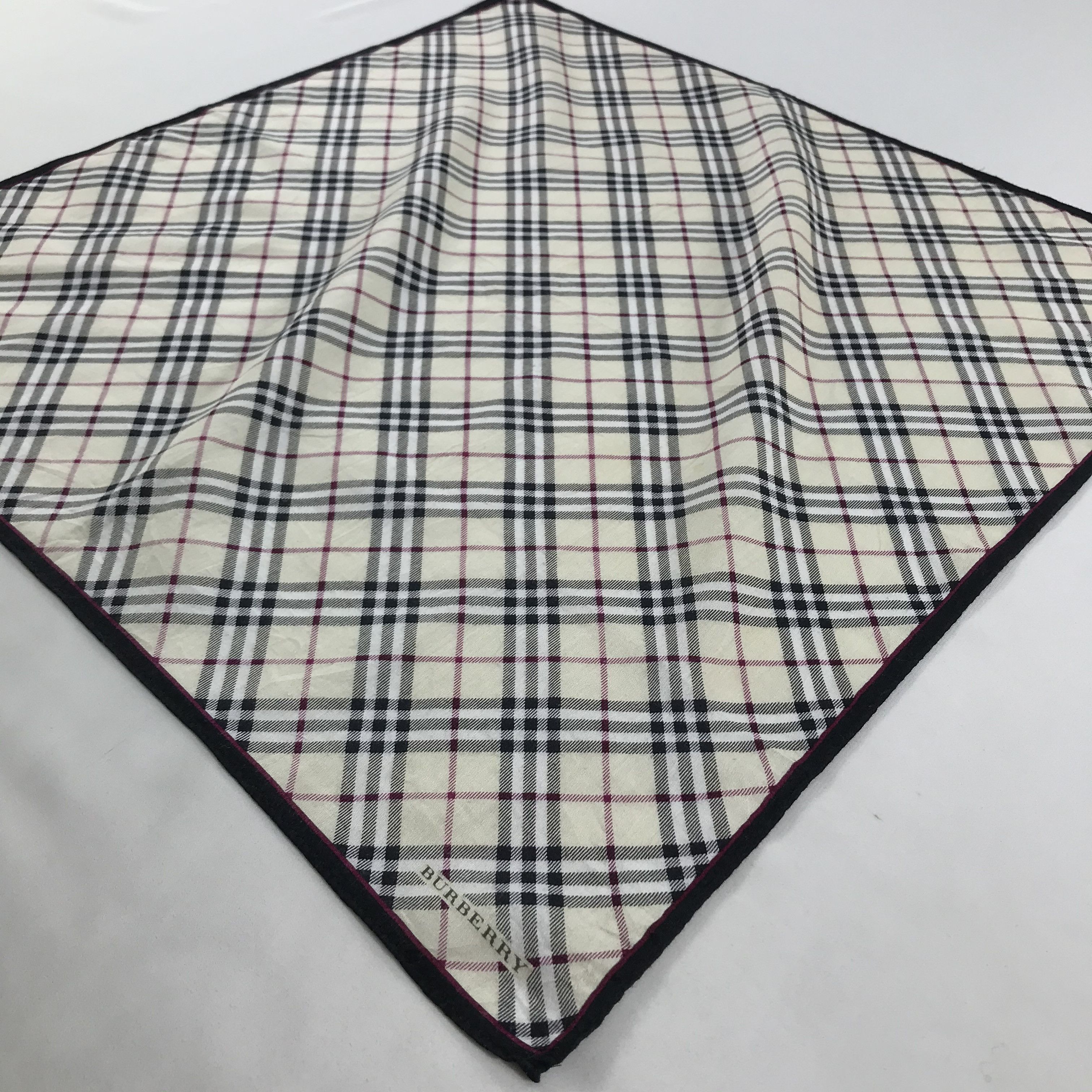 Burberry × Vintage Burberry Bandana / Handkerchief / Neckerchief - S1630 Size ONE SIZE - 2 Thumbnail