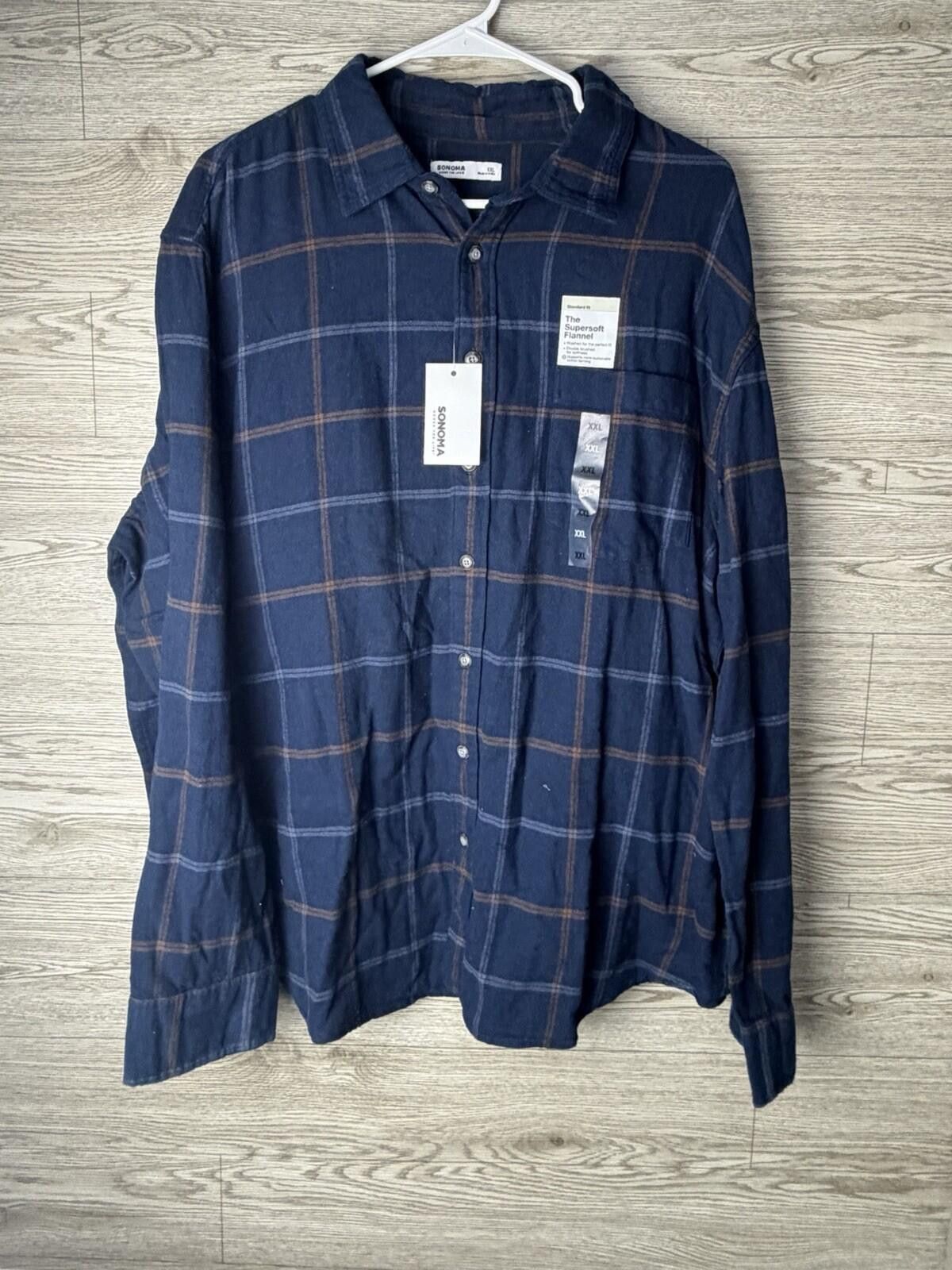 Sonoma 8 Sonoma Men’s Flannel Shirt Lot 2XL Plaid Button Up Size US XXL / EU 58 / 5 - 5 Thumbnail