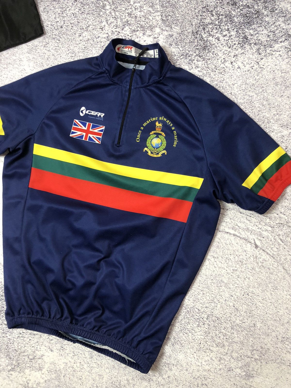 Vintage Vintage cycling shirt Royal Marines rare size L y2k casual Size US L / EU 52-54 / 3 - 2 Thumbnail