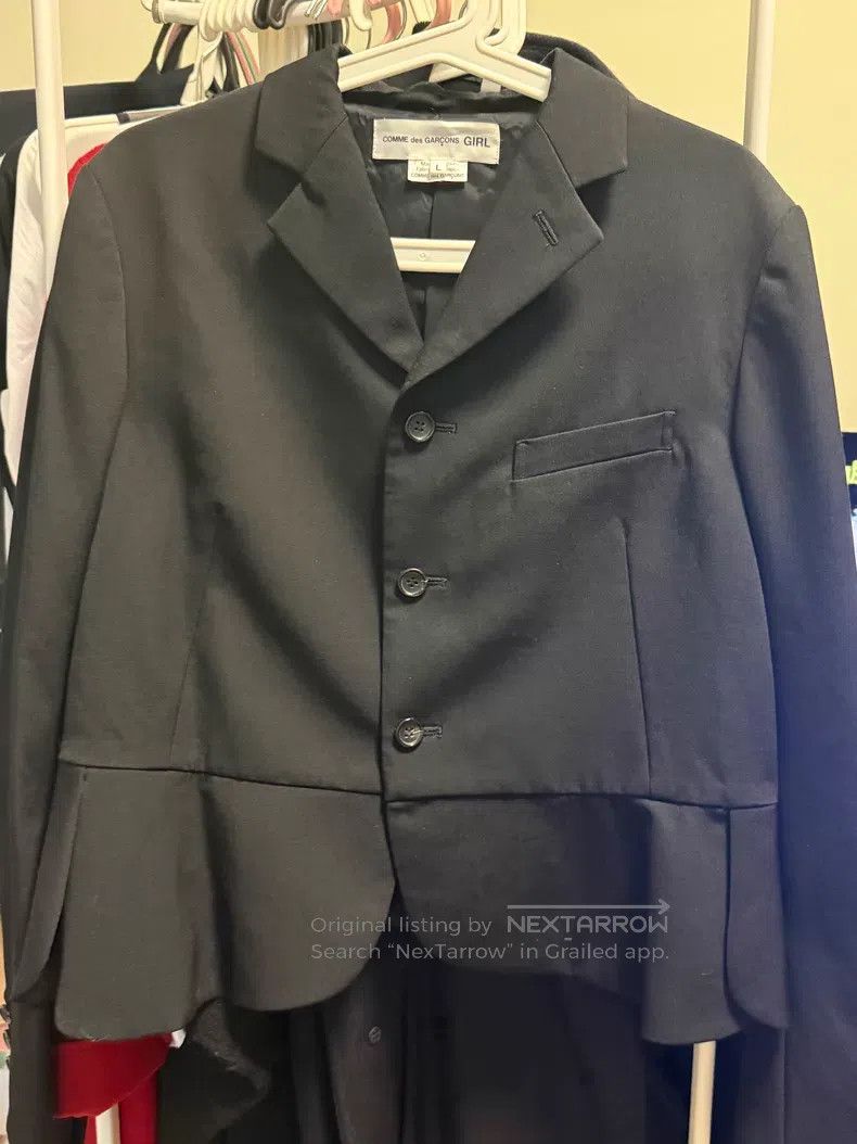 Comme des Garcons Comme Des Garcons Lace Petal Flounce Wool Blazer Size L / US 10 / IT 46 - 1 Thumbnail