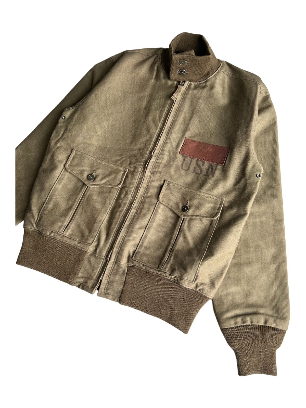 Buzz Rickson's 1930s USN Type 37J1 Aviator Spring Flying Jacket Bronson MFG Size US M / EU 48-50 / 2 - 2 Thumbnail