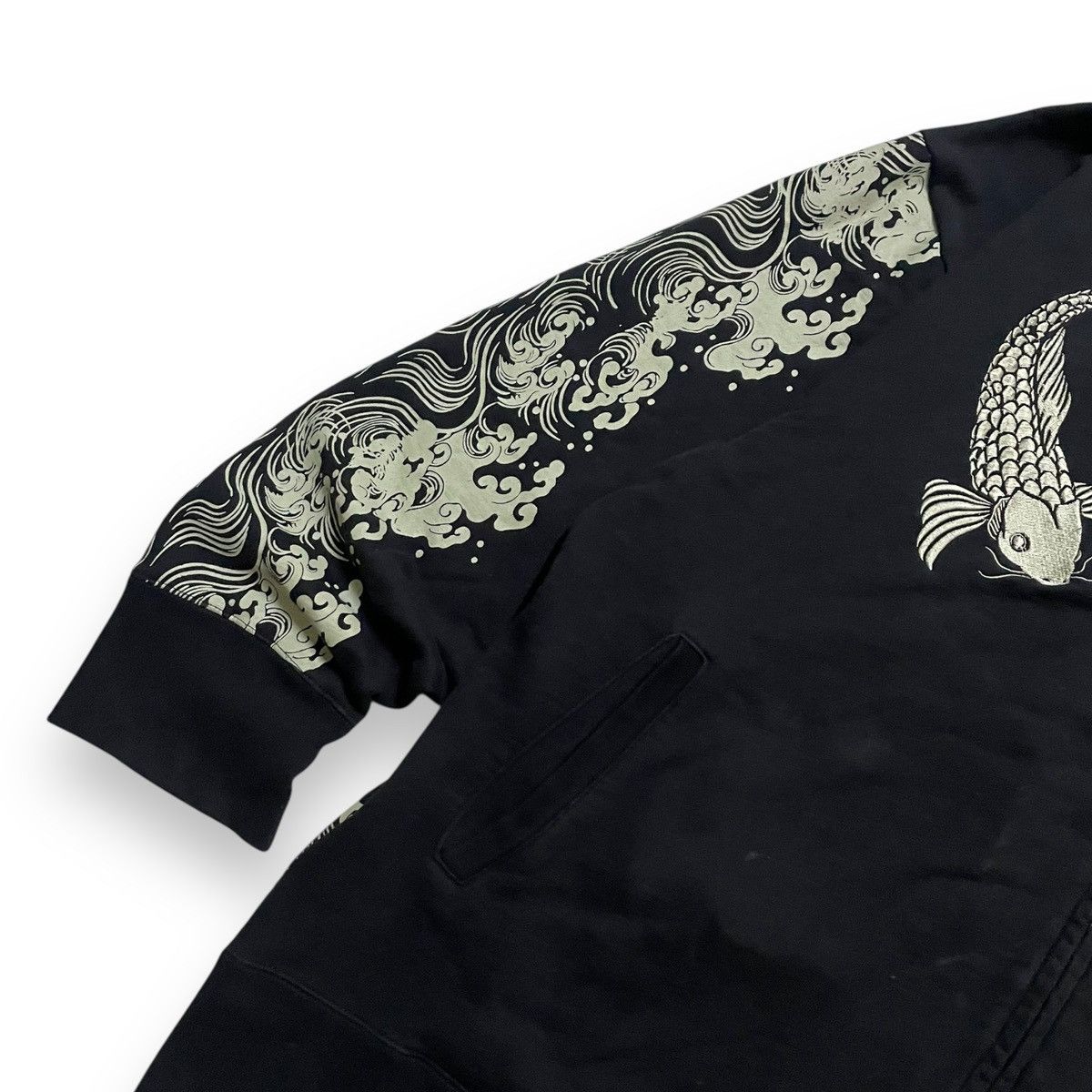 Karakuri Tamashii Vintage Double Layer Hooded Koi Fish Zipper Size US XL / EU 56 / 4 - 3 Thumbnail