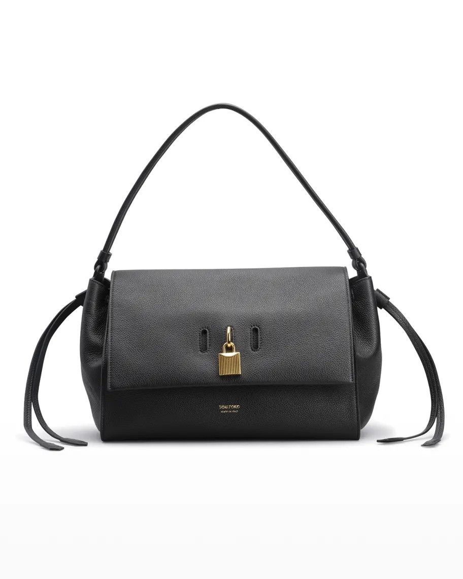o1loc1c0624 L1500T Size: OS / Medium Padlock Bag in Black