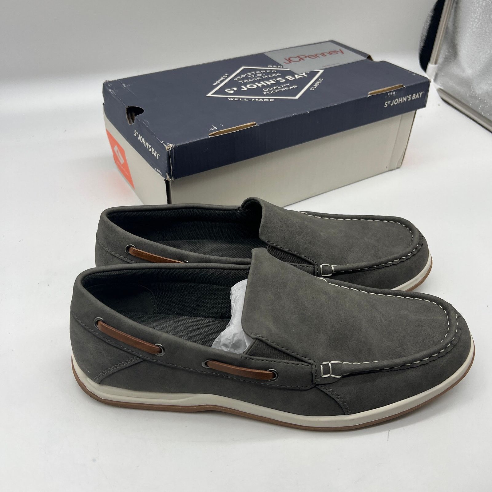 Other St. John's Bay Oakdale Casual Loafers Mens Shoes Gray Size US 9 / EU 42 - 1 Thumbnail