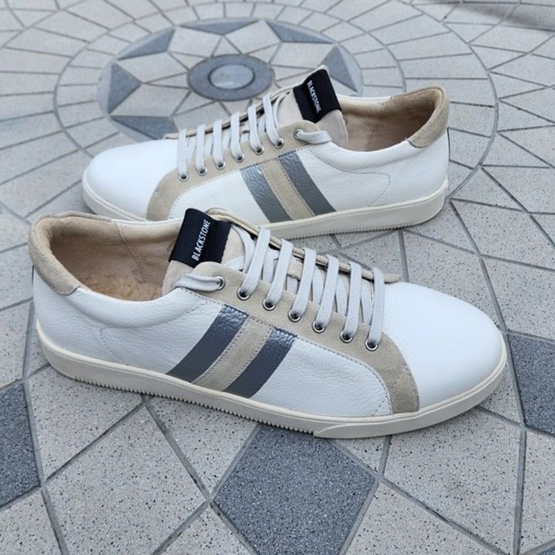 Blackstone Blackstone SG41 White Leather Fur Lined Minimalist Sneakers Size US 13 / EU 46 - 10 Thumbnail