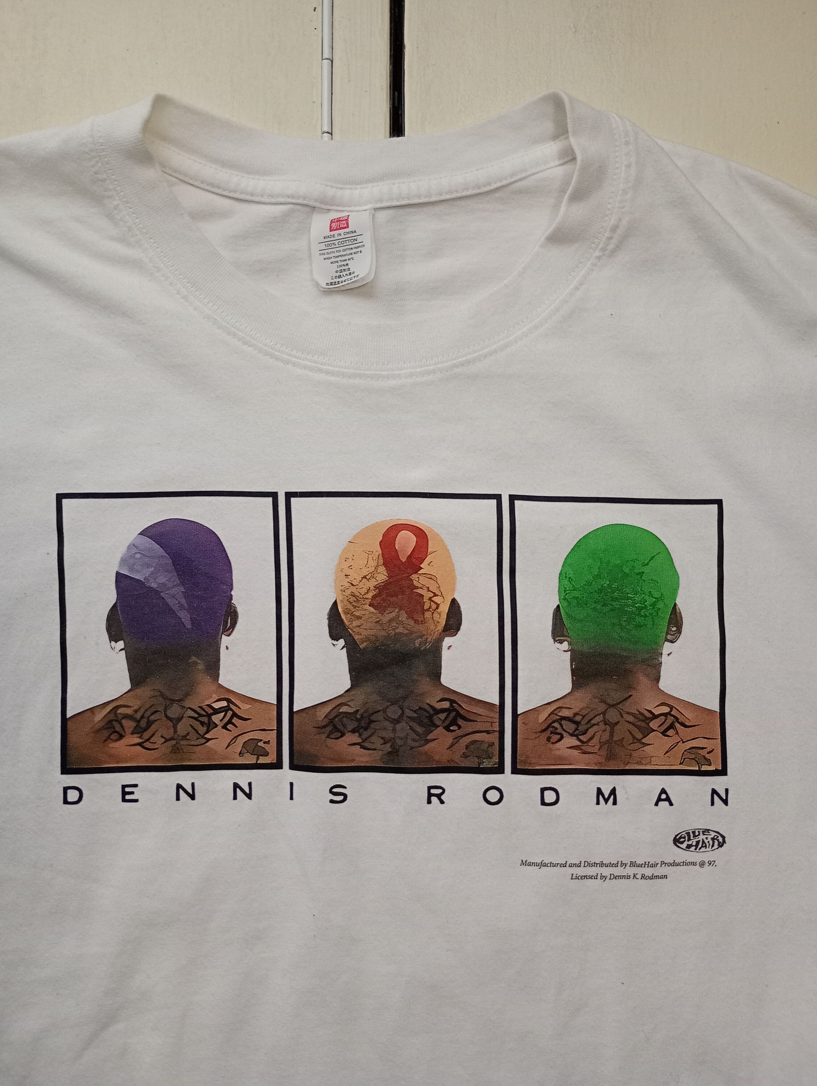 Other Dennis Rodman Blue Hair T-Shirt 2008 Size US M / EU 48-50 / 2 - 6 Thumbnail