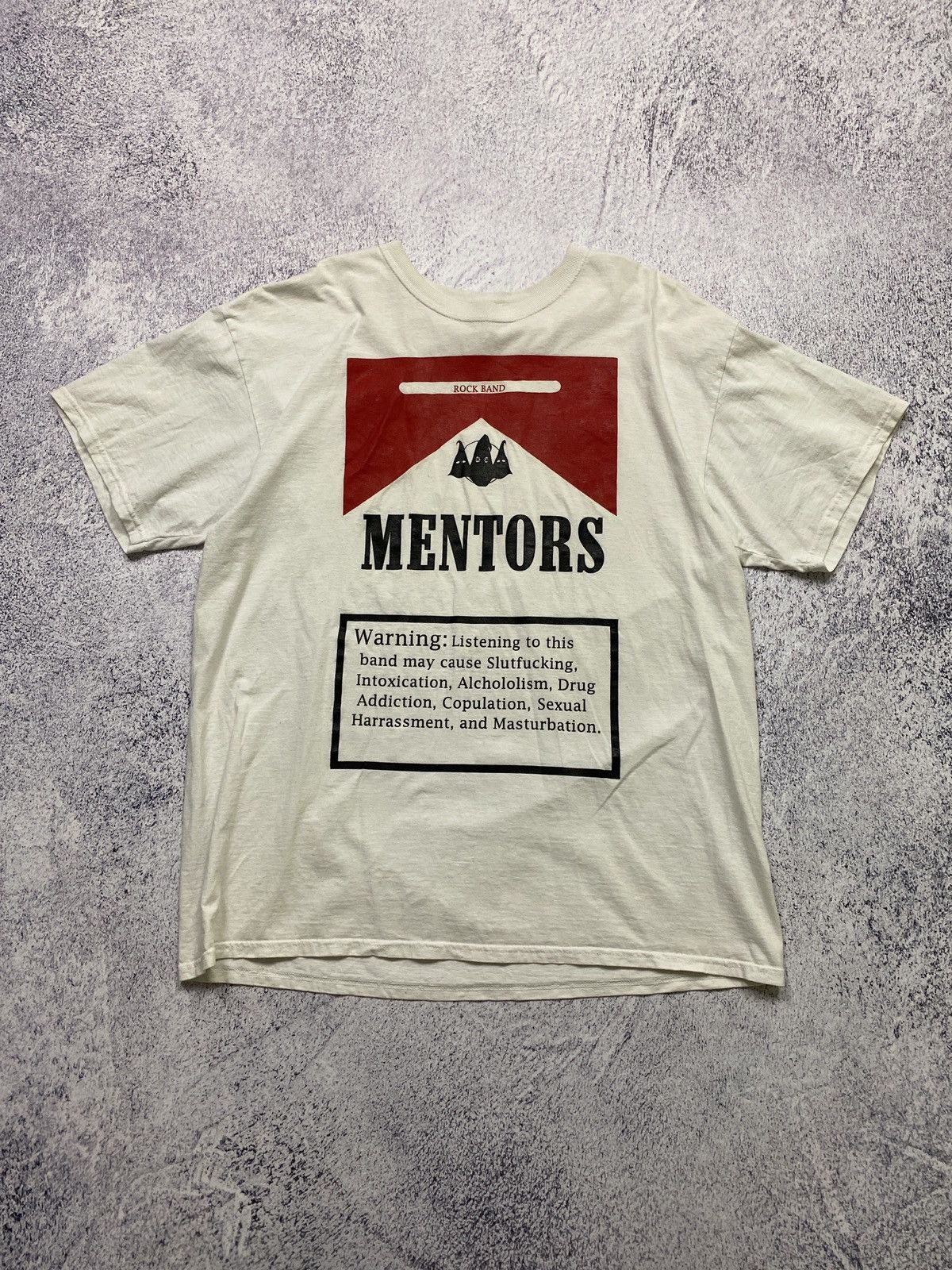 Pre-owned Band Tees X Rock T Shirt Vintage The Mentors Rock Band Tee T-shirt In White