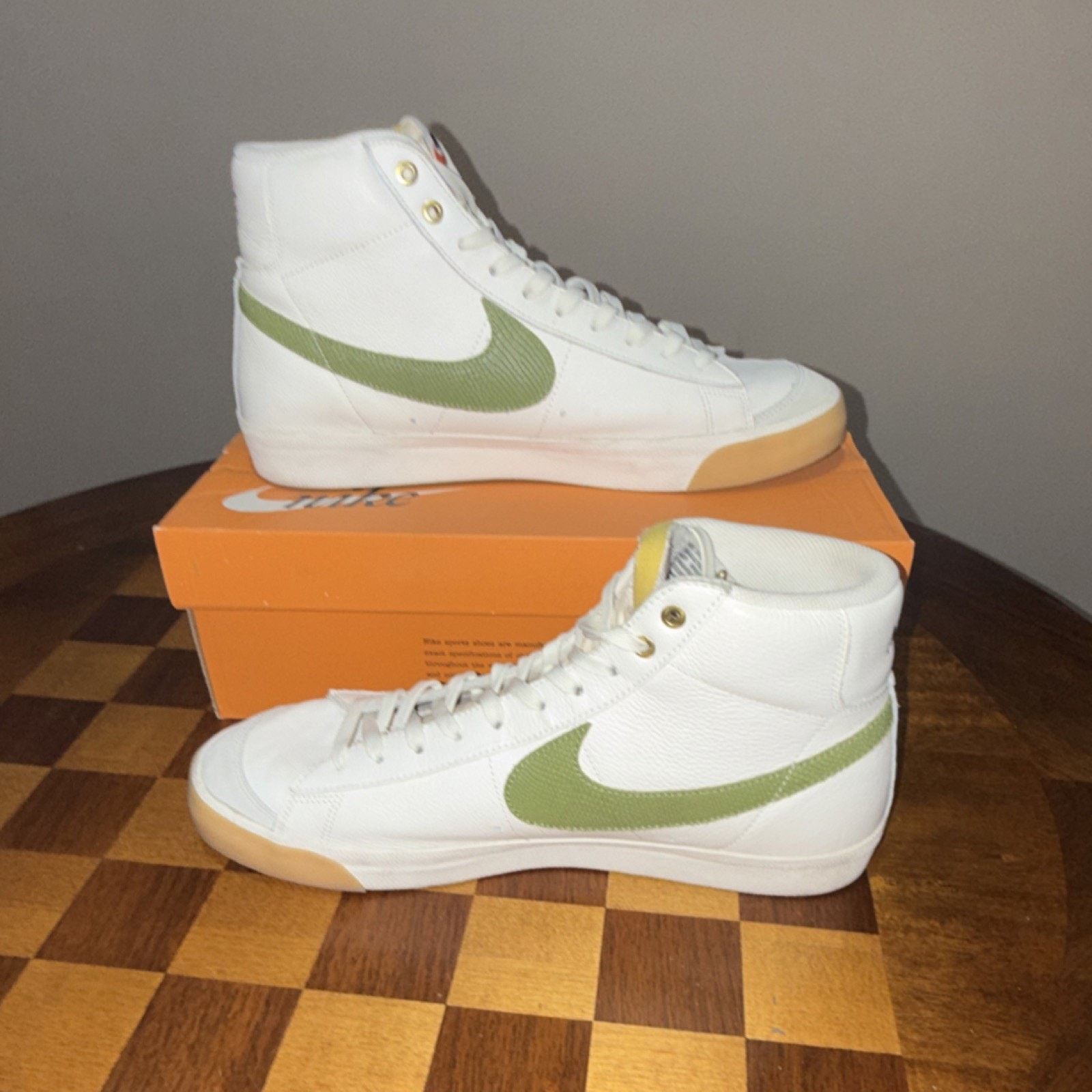 Nike Nike Blazer Mid '77 Vintage White Green Asparagus Snakeskin Size US 14 / EU 47 - 2 Thumbnail