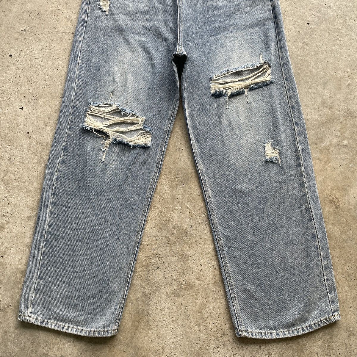 Japanese Brand W33💥 Vintage Japanese Baggy Jeans Ripped Faded Denim Pants Size US 33 - 5 Thumbnail