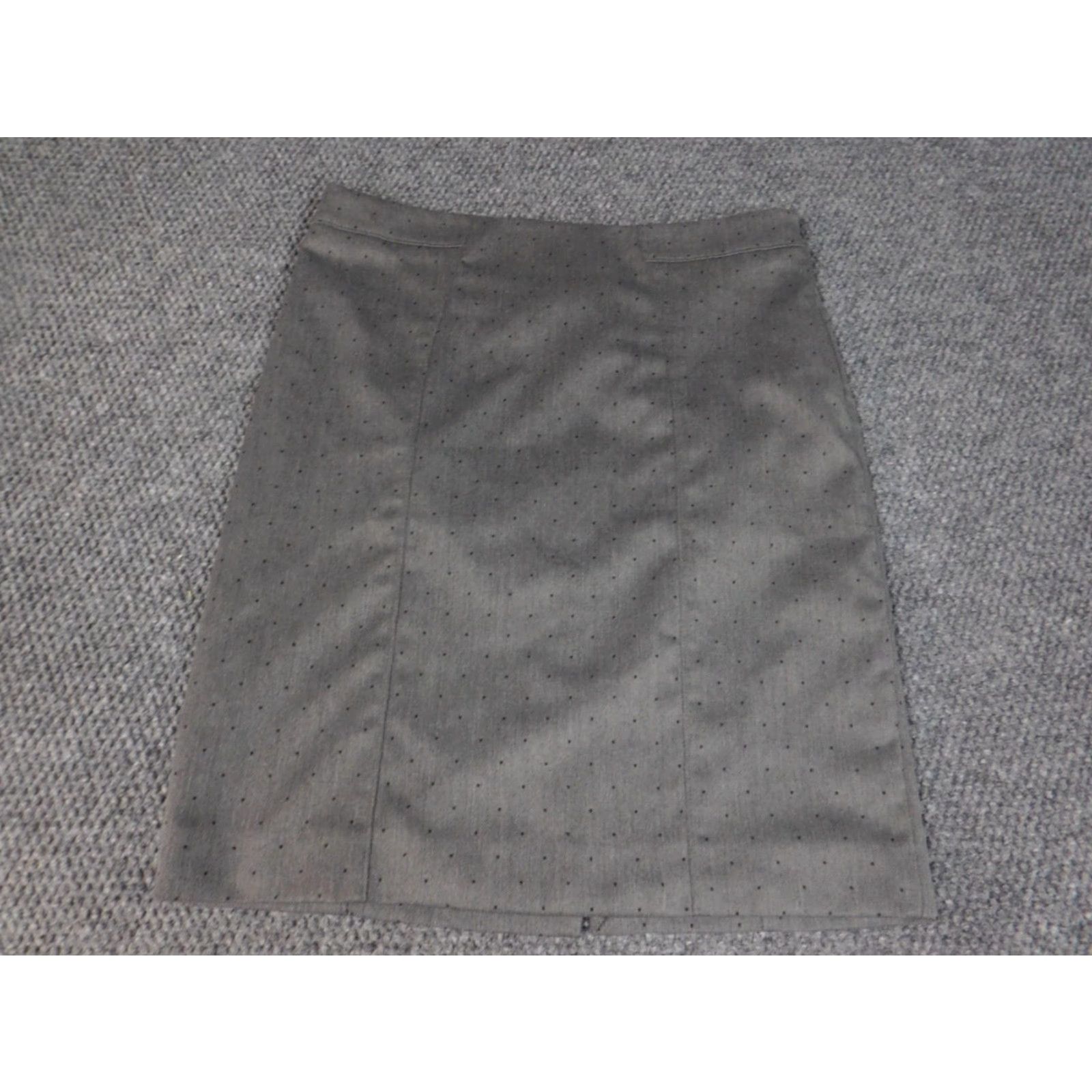Banana Republic Banana Republic Skirt Women 4 Gray A-Line Knee Length Zipper Lined Polyester Canvas Casual Regular 90s American Vintage No Size 27" / US 4 / IT 40 - 2 Thumbnail