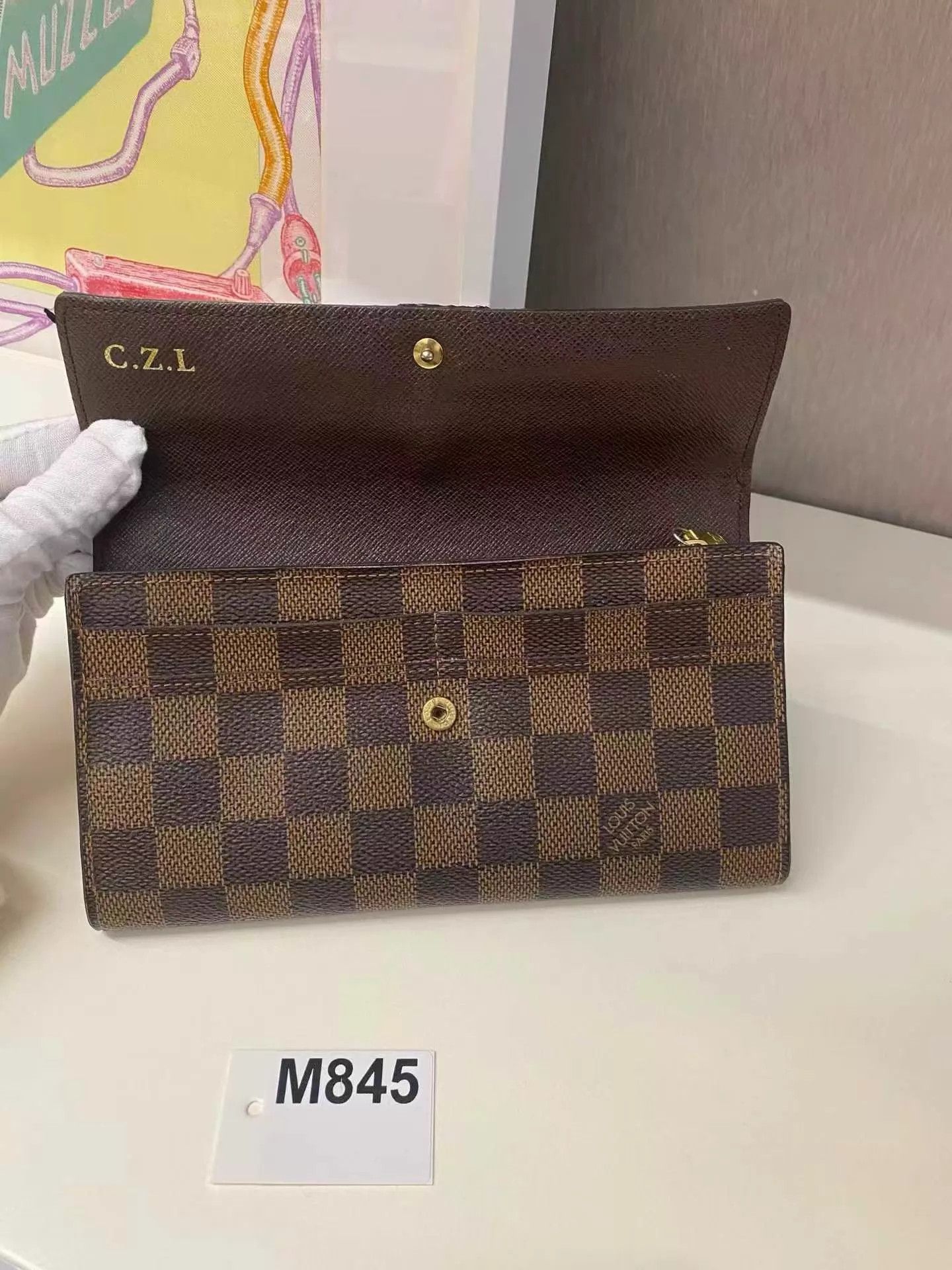Louis Vuitton Louis Vuitton Damier Wallet M845 Good Size ONE SIZE - 4 Thumbnail