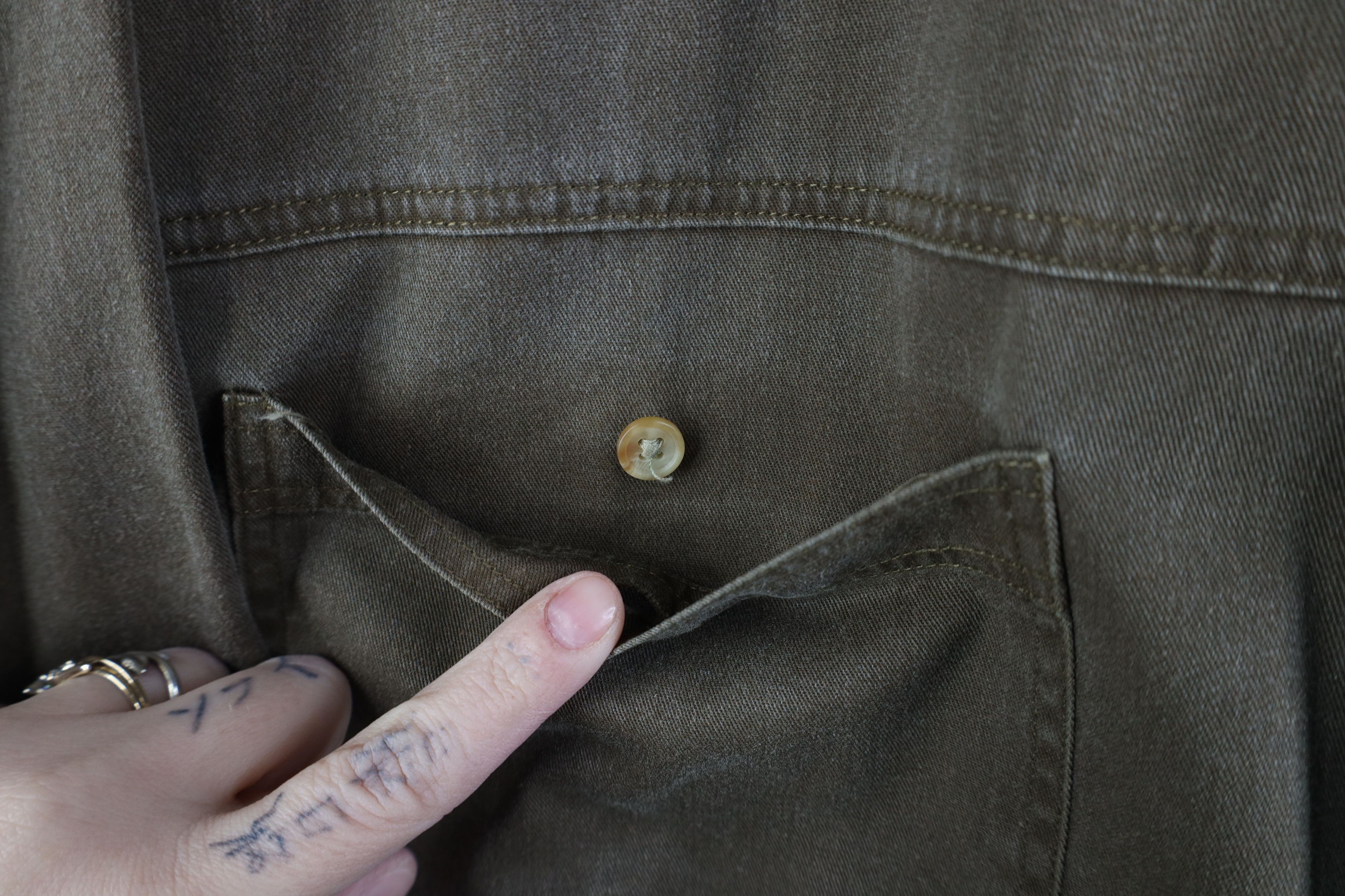 Vintage Vintage 90s Streetwear Pigment Dye Twill Collared Shirt Size US L / EU 52-54 / 3 - 9 Thumbnail