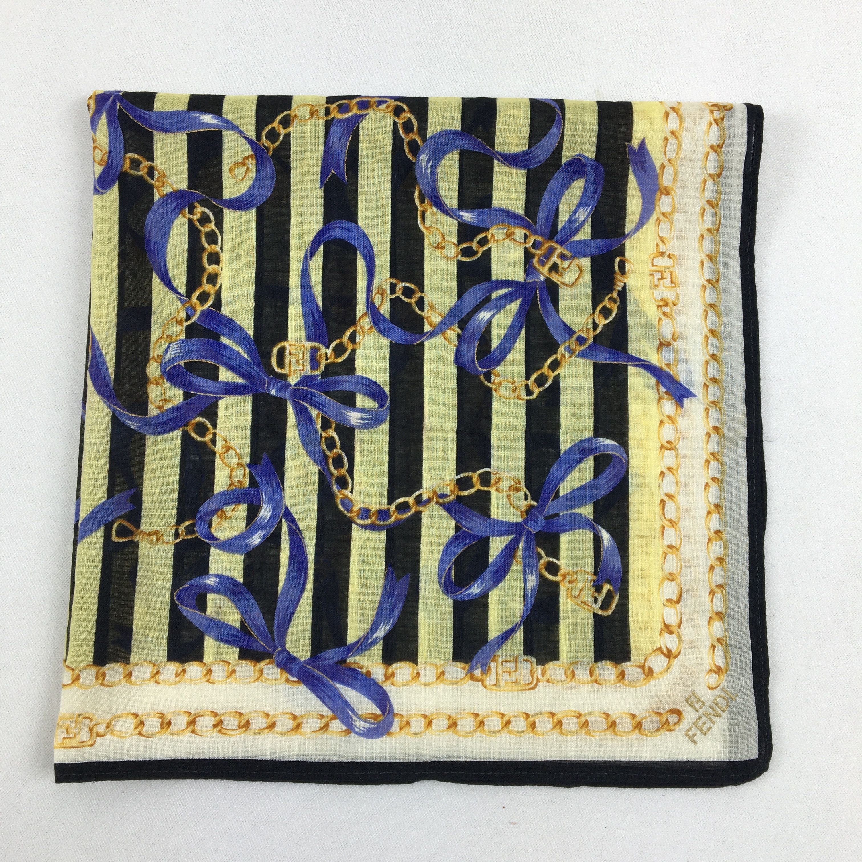 Japanese Brand Vintage Fendi Handkerchief Ribbon Bracelet Neckerchief Size ONE SIZE - 4 Thumbnail